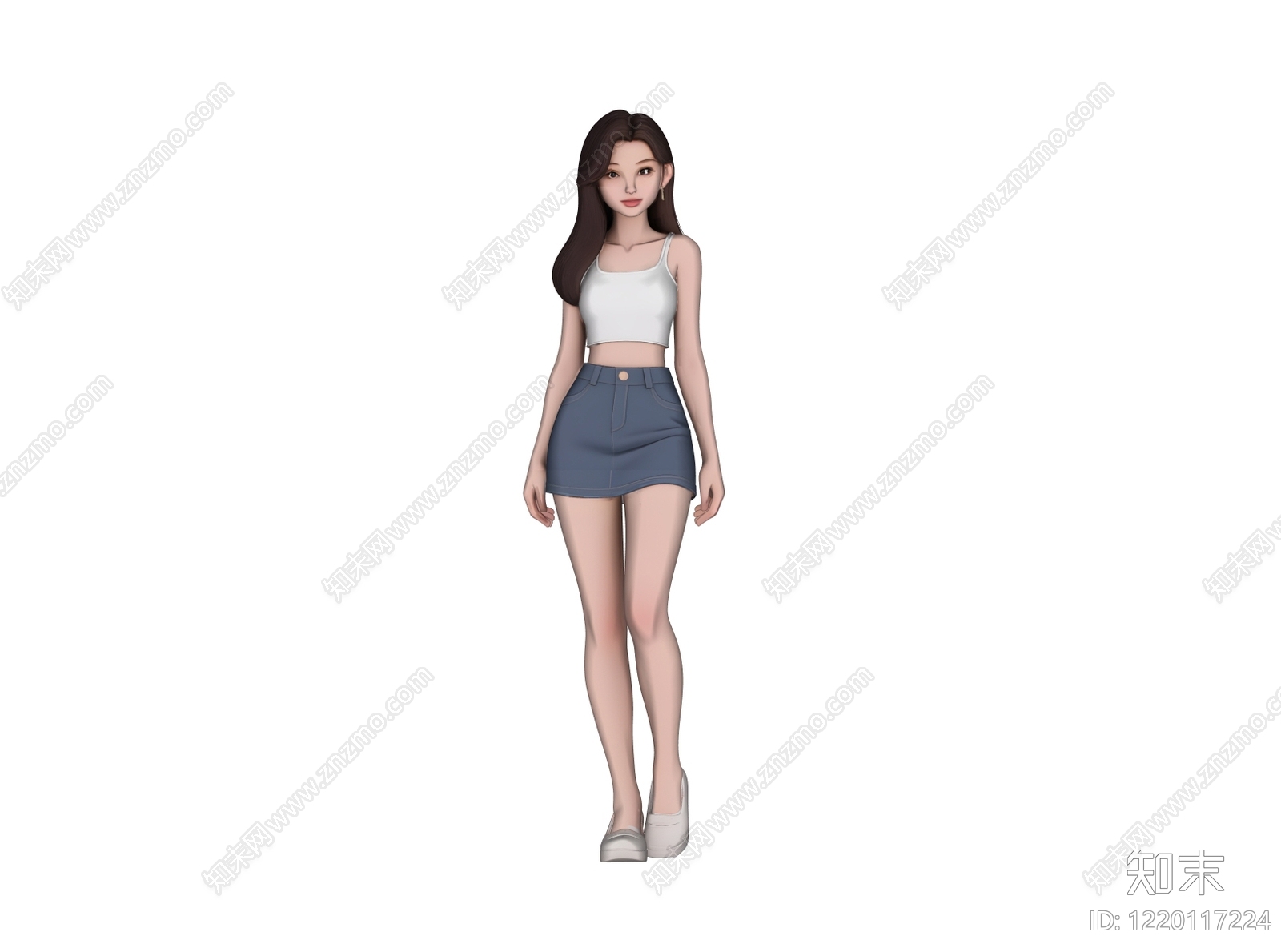 现代简约虚拟人物SU模型下载【ID:1220117224】