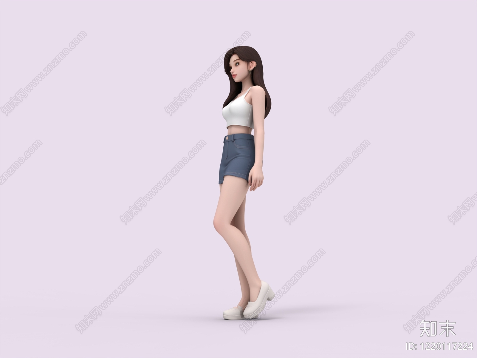 现代简约虚拟人物SU模型下载【ID:1220117224】