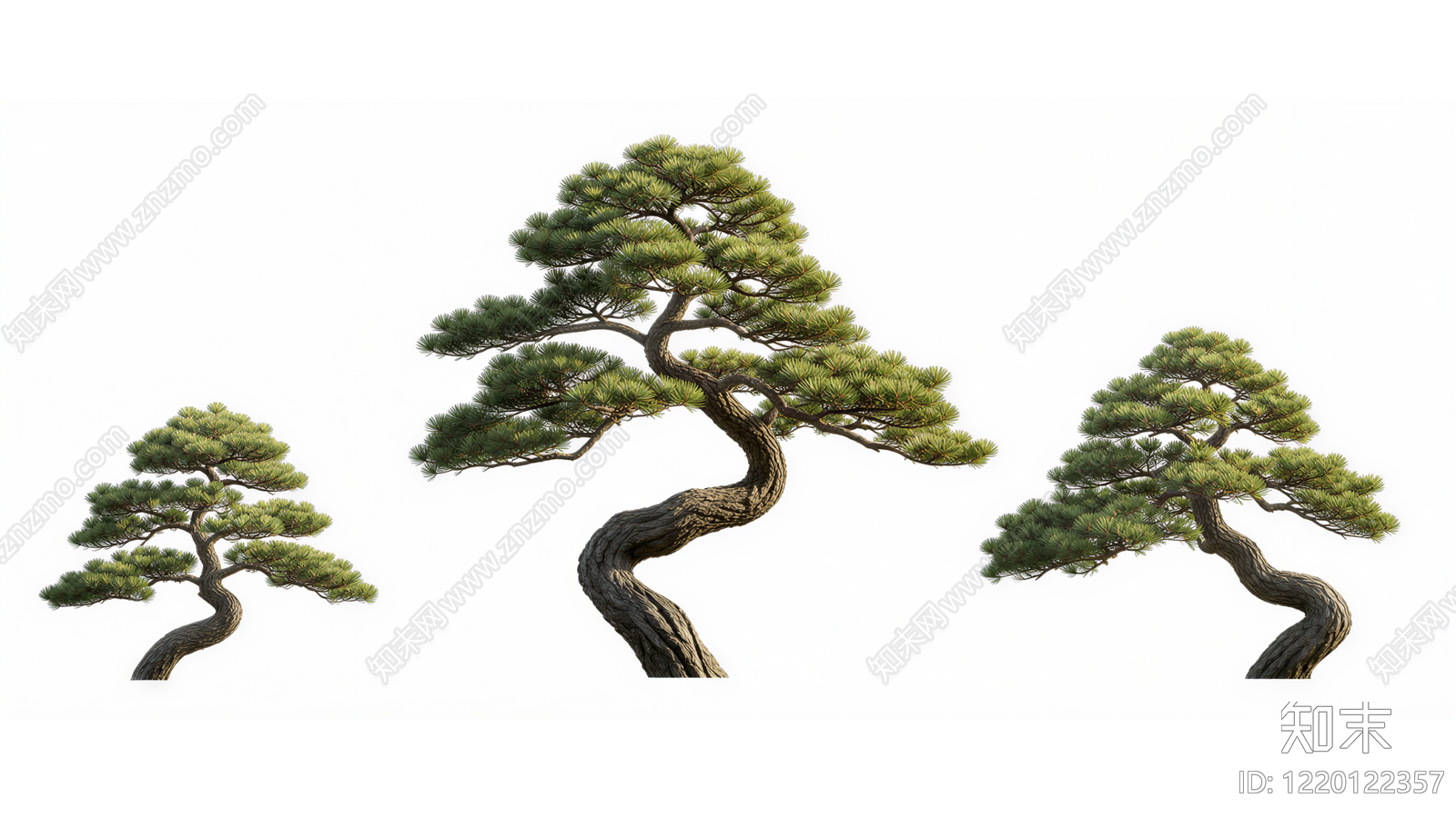 新中式乔木SU模型下载【ID:1220122357】
