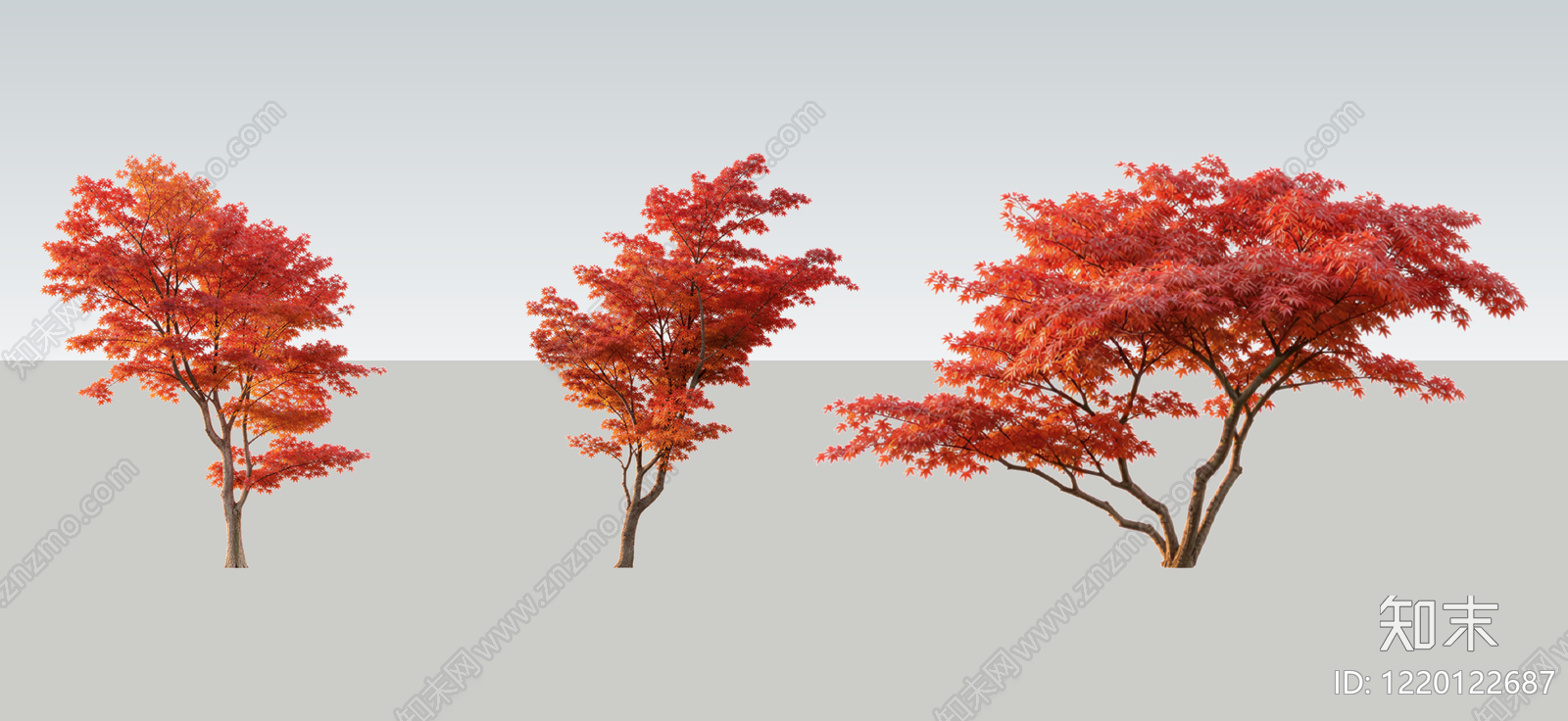日式禅意乔木SU模型下载【ID:1220122687】
