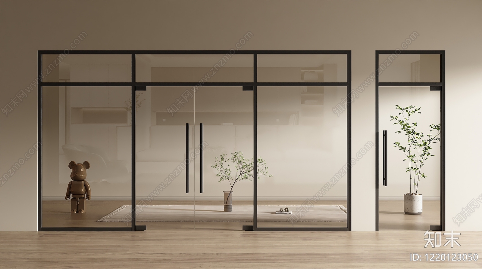极简门组合3D模型下载【ID:1220123050】