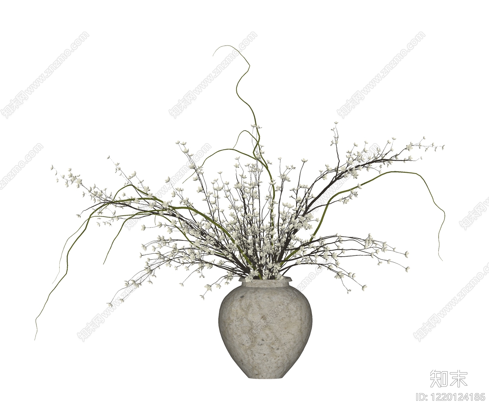 侘寂花艺SU模型下载【ID:1220124186】