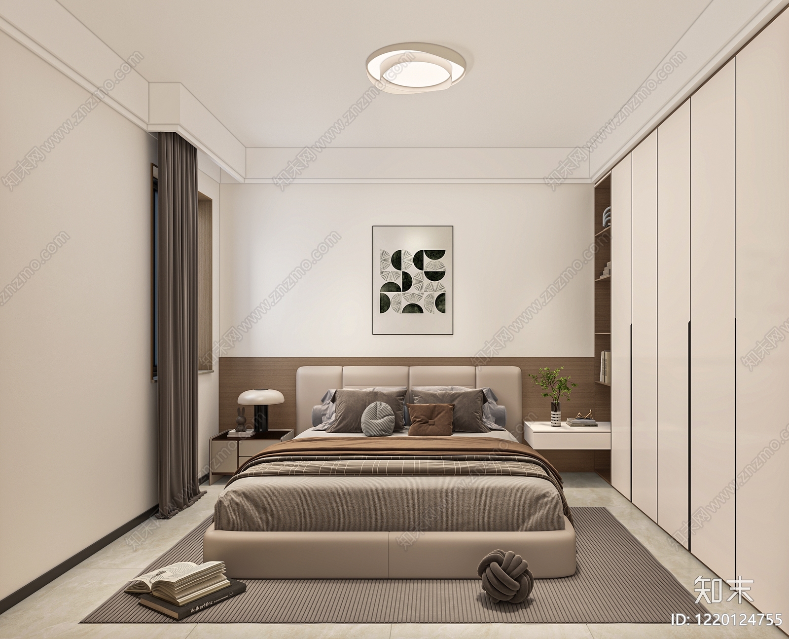 现代简约家居卧室3D模型下载【ID:1220124755】