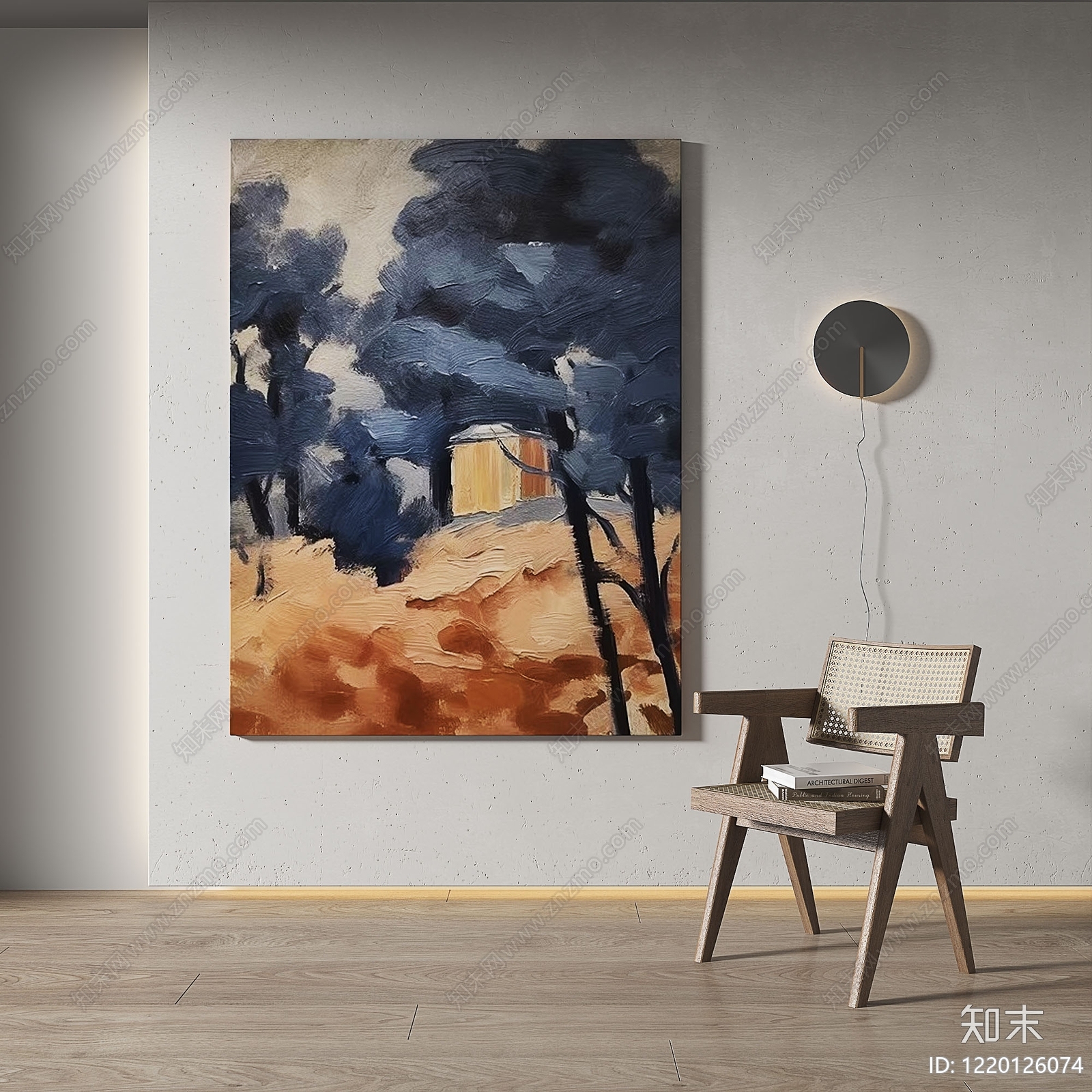 侘寂简约抽象挂画3D模型下载【ID:1220126074】