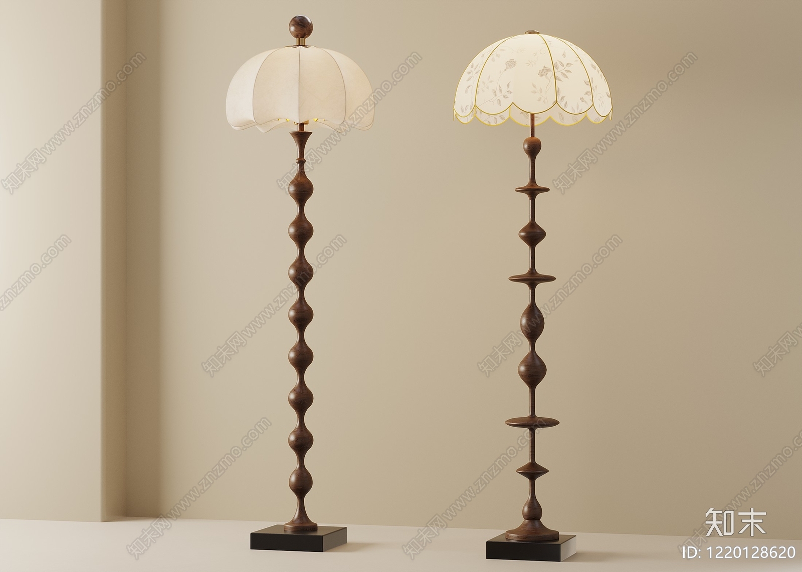 中古风落地灯3D模型下载【ID:1220128620】