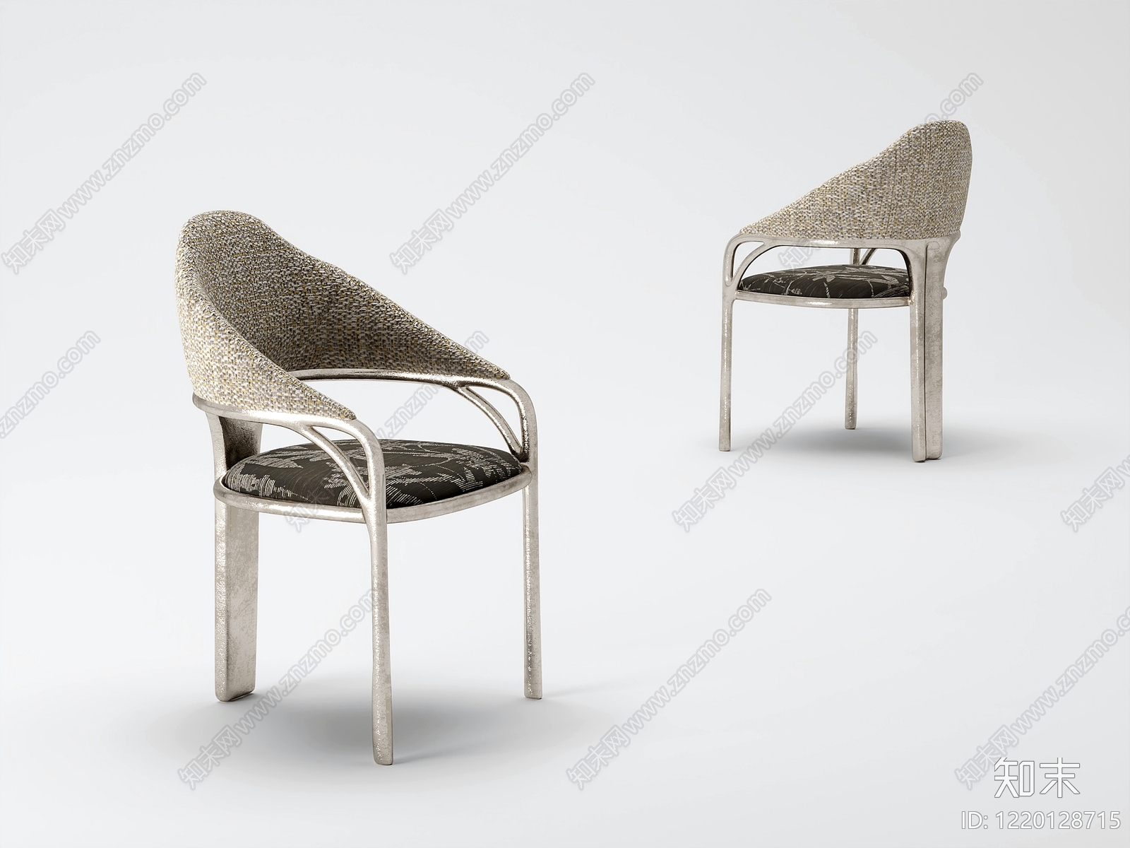 意式轻奢餐椅3D模型下载【ID:1220128715】