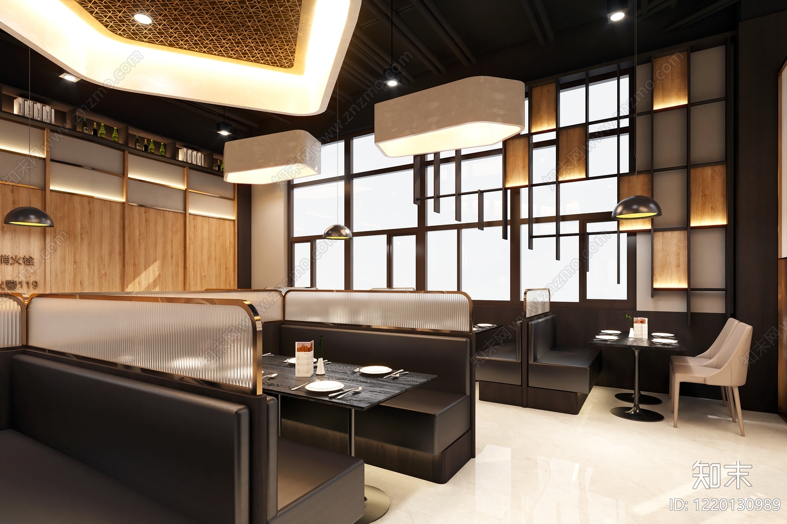 现代轻奢西餐厅3D模型下载【ID:1220130989】