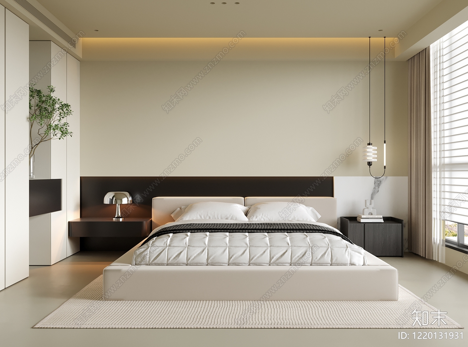 现代家居卧室SU模型下载【ID:1220131931】