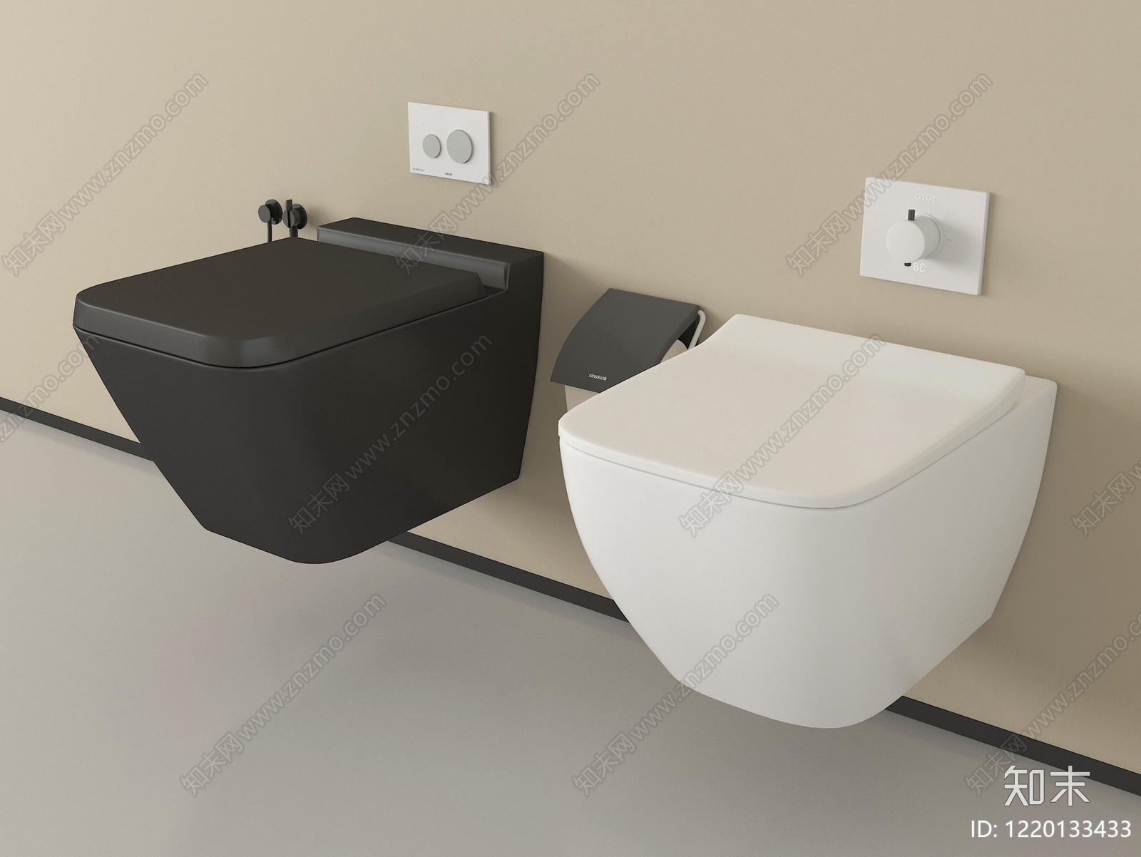 极简马桶3D模型下载【ID:1220133433】