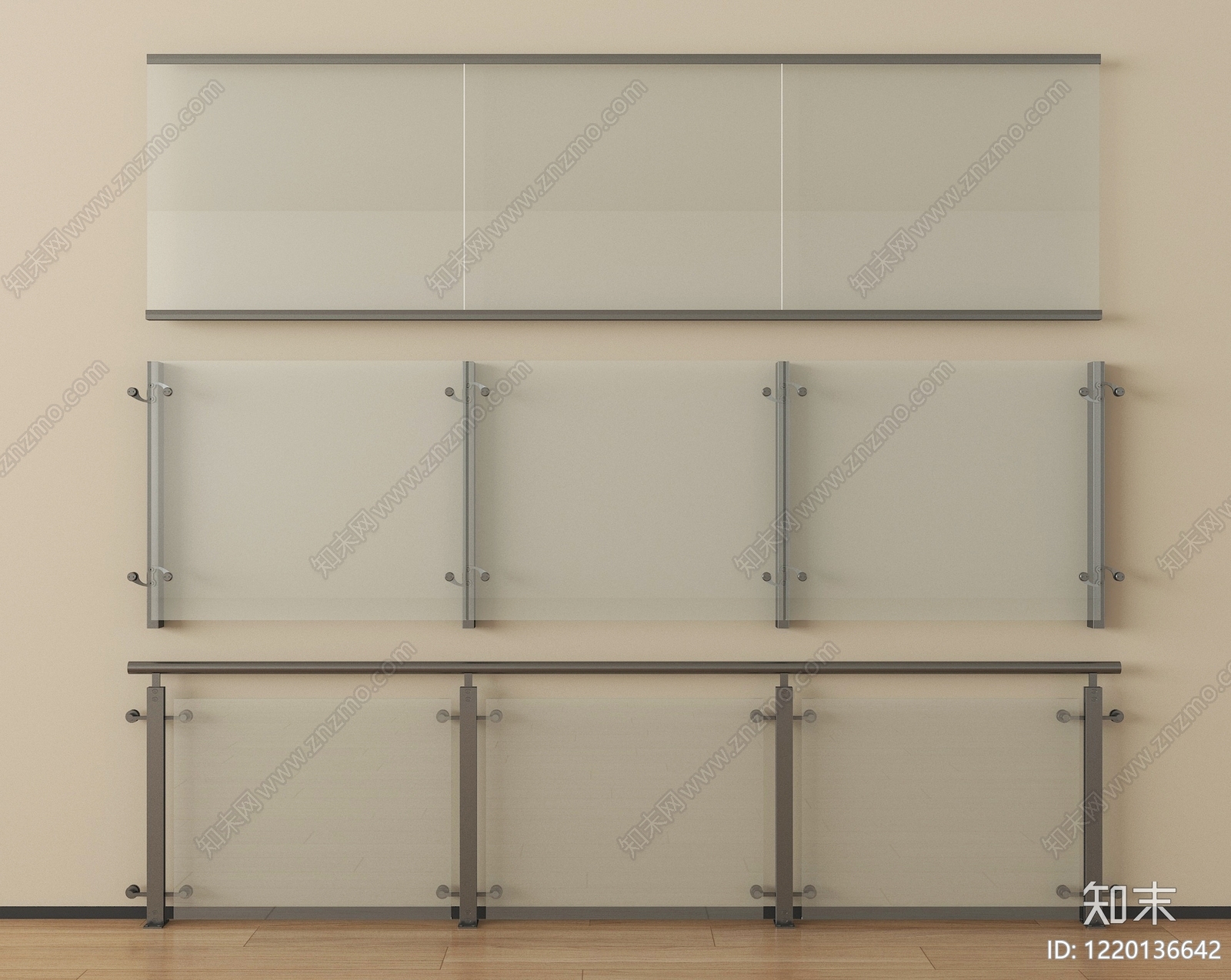极简栏杆3D模型下载【ID:1220136642】