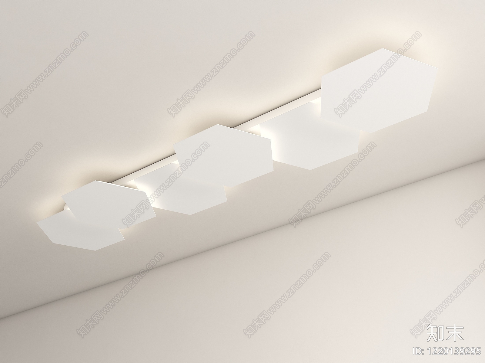 极简吸顶灯3D模型下载【ID:1220139295】