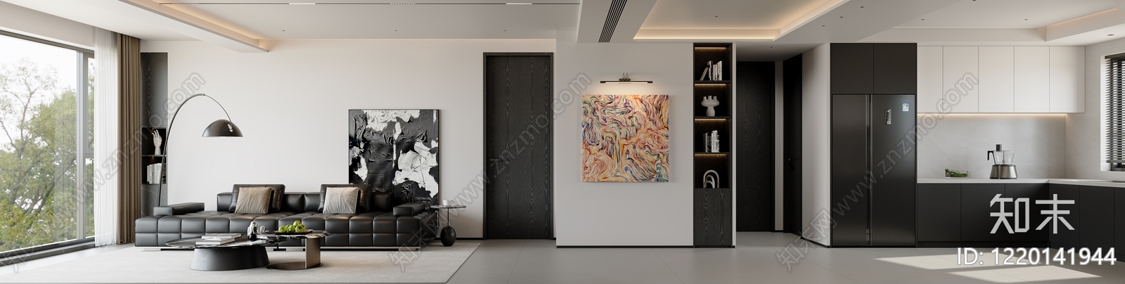 现代简约家居卧室3D模型下载【ID:1220141944】