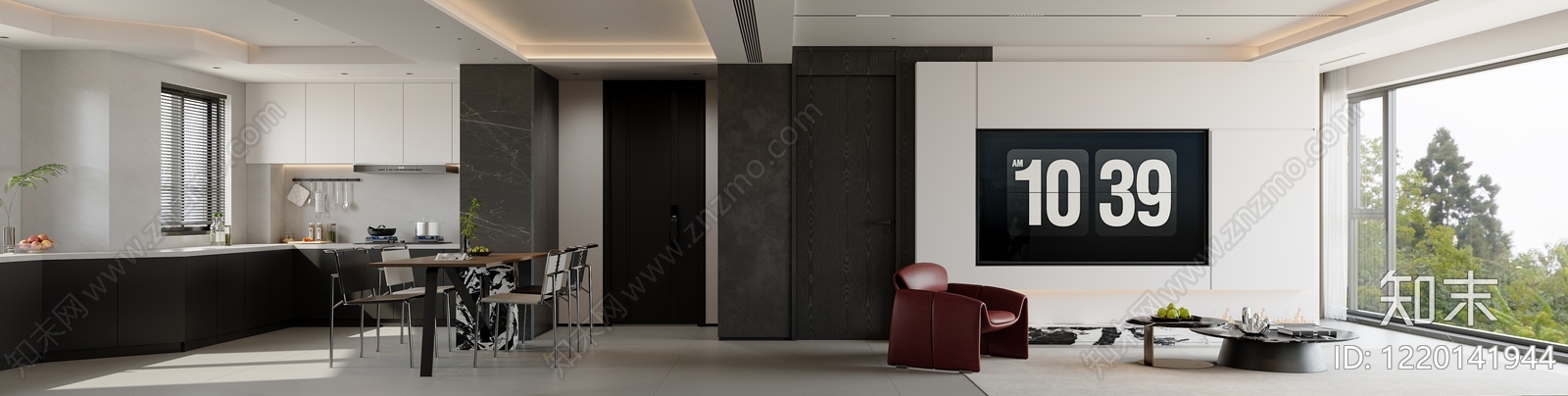 现代简约家居卧室3D模型下载【ID:1220141944】