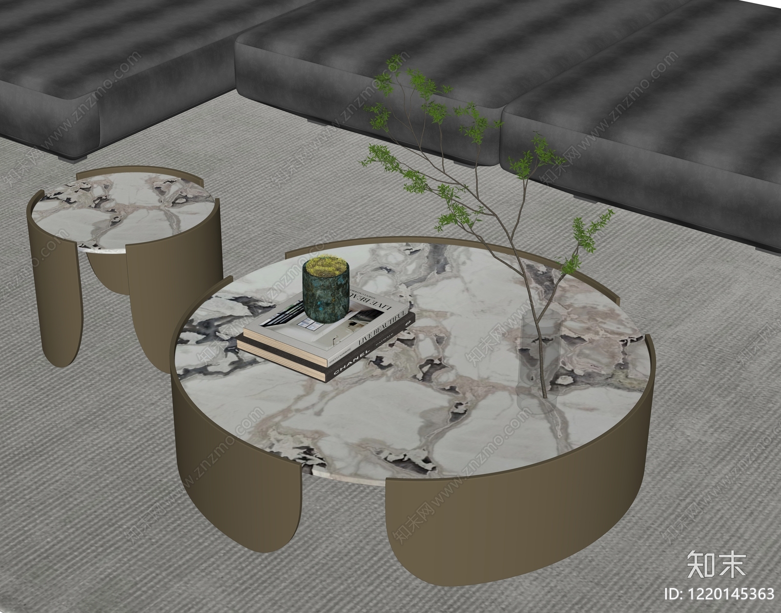 意式极简茶几SU模型下载【ID:1220145363】