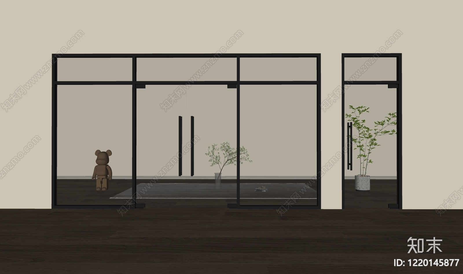 极简双开门SU模型下载【ID:1220145877】