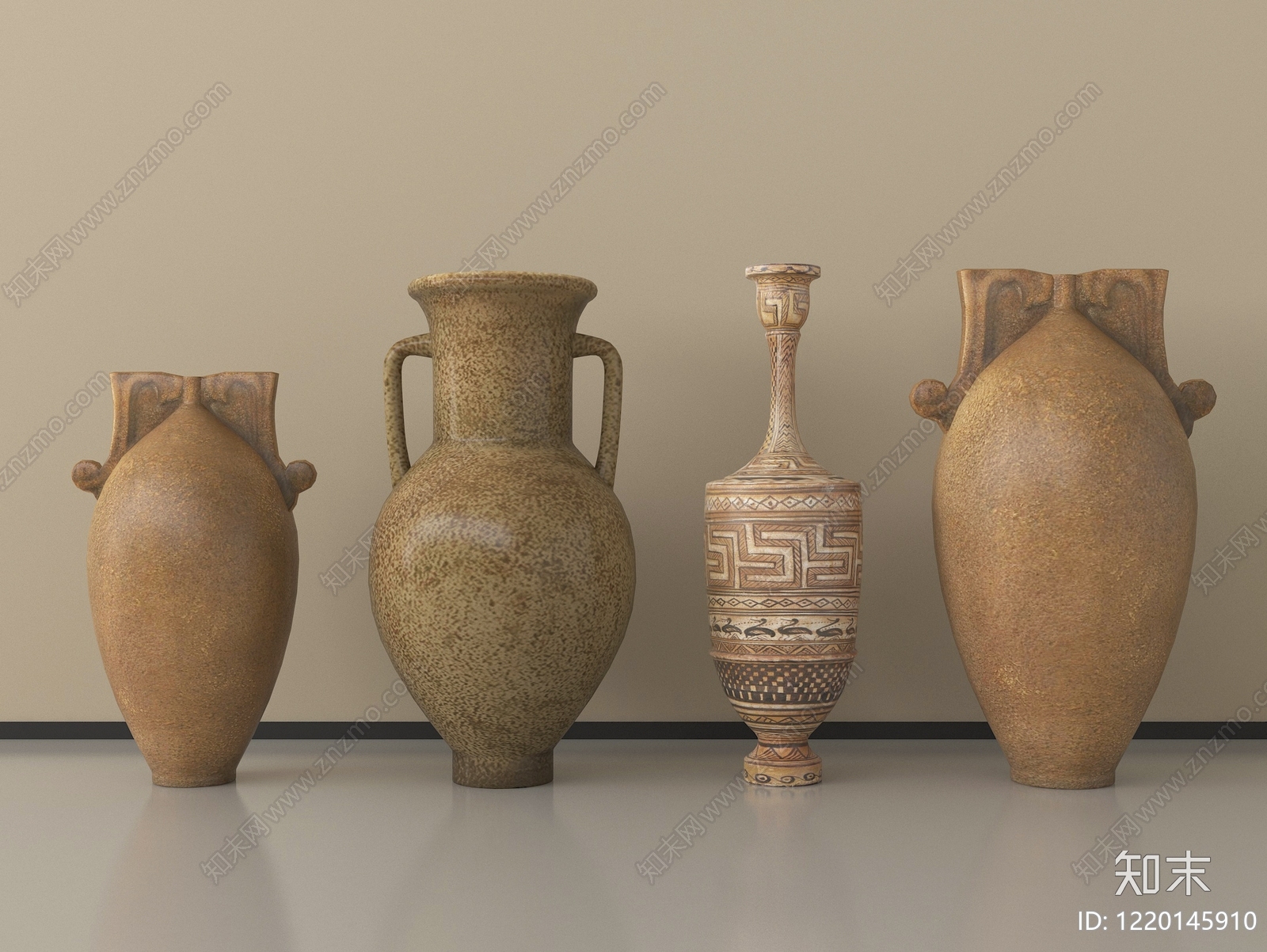 复古摆件组合3D模型下载【ID:1220145910】