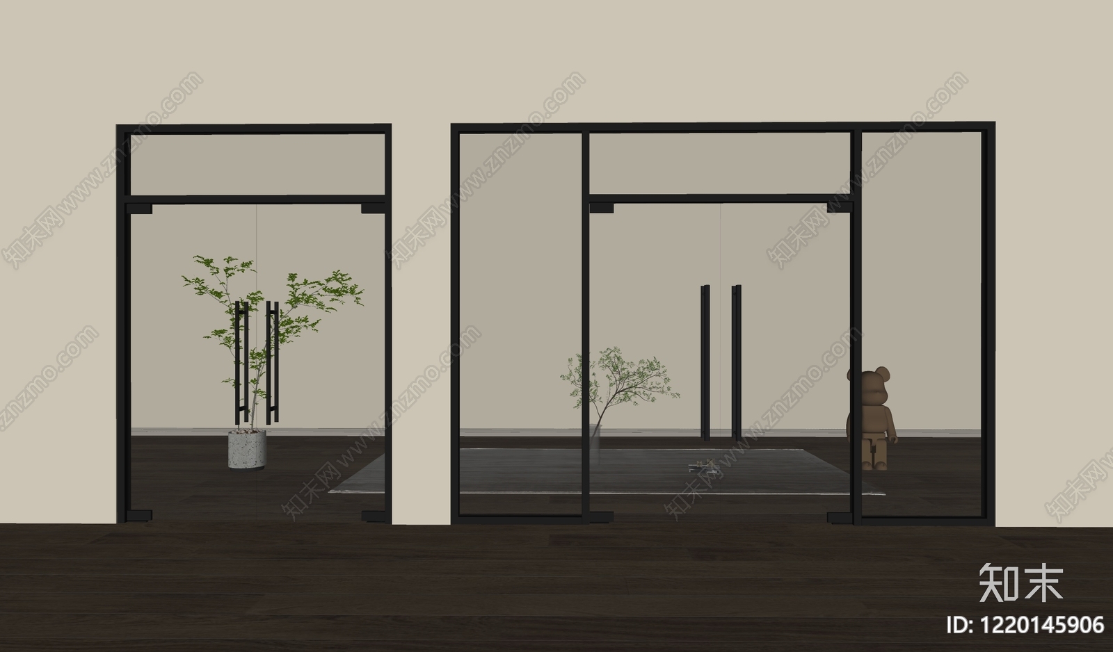 极简双开门SU模型下载【ID:1220145906】