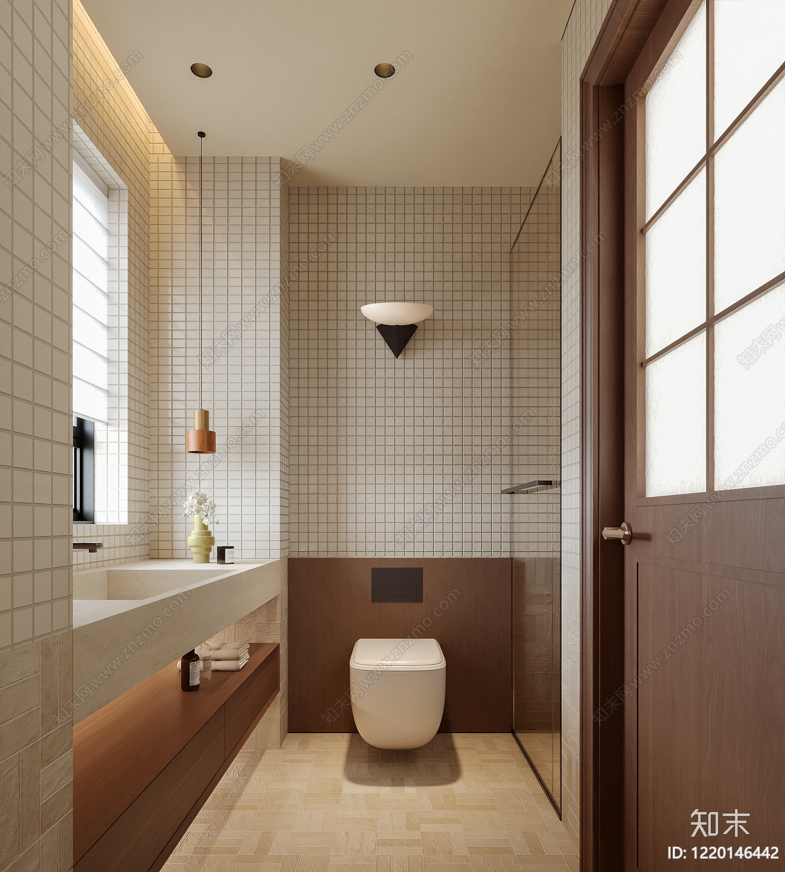 中古风卫生间SU模型下载【ID:1220146442】