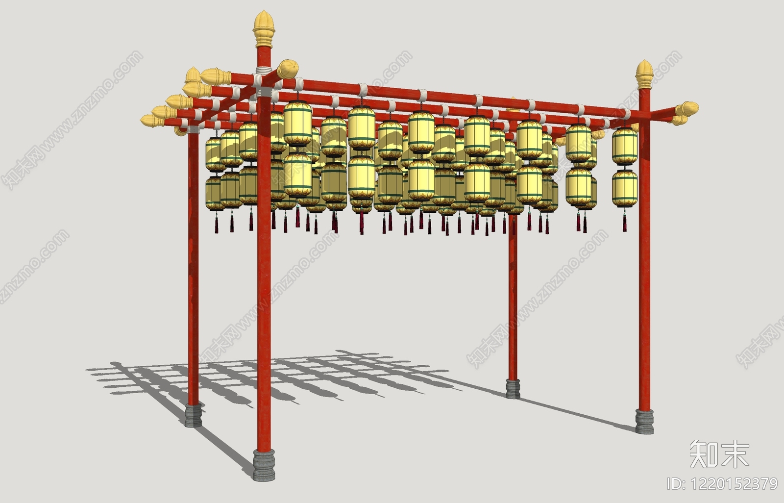 新中式灯笼SU模型下载【ID:1220152379】
