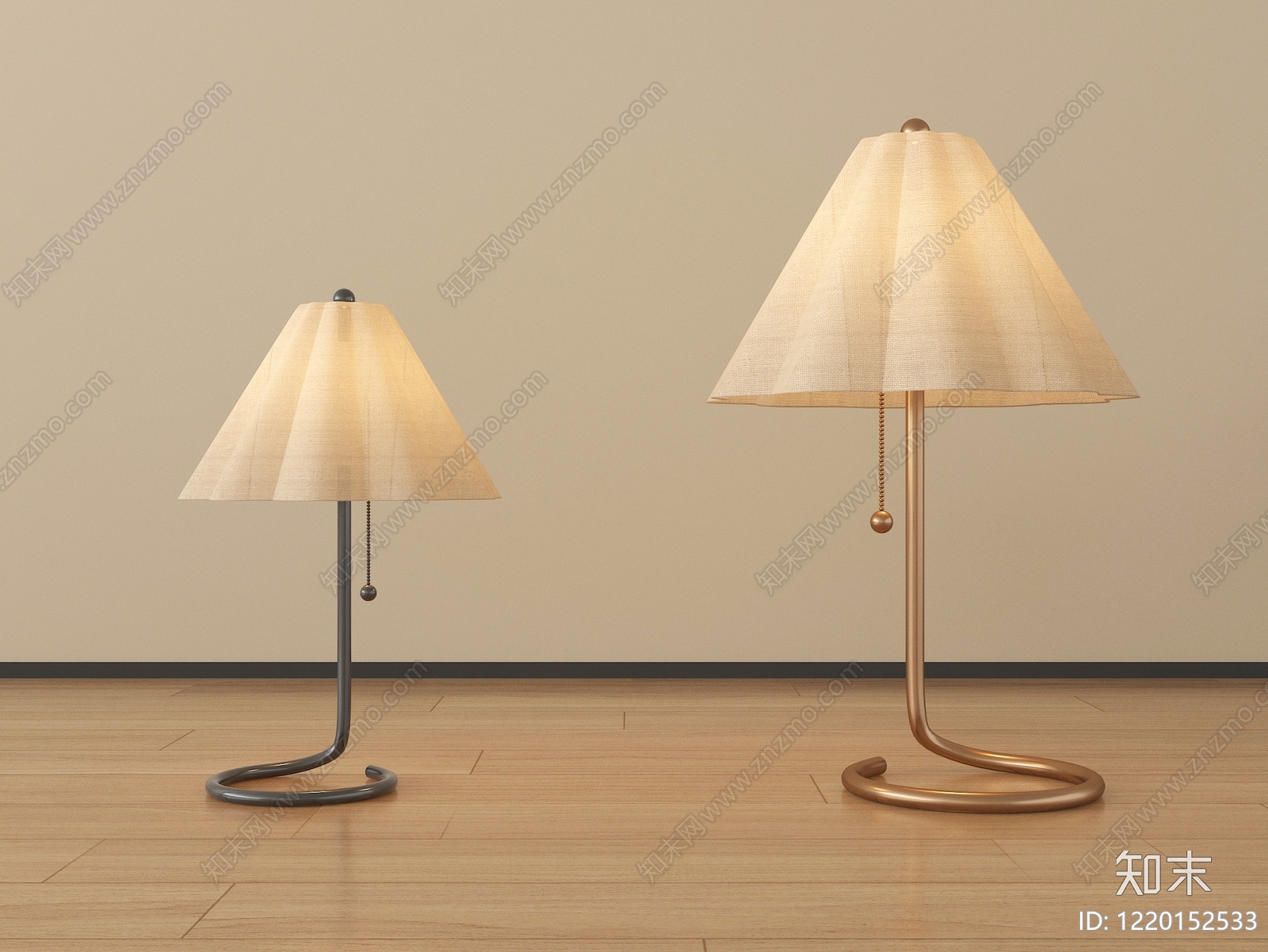 北欧台灯3D模型下载【ID:1220152533】