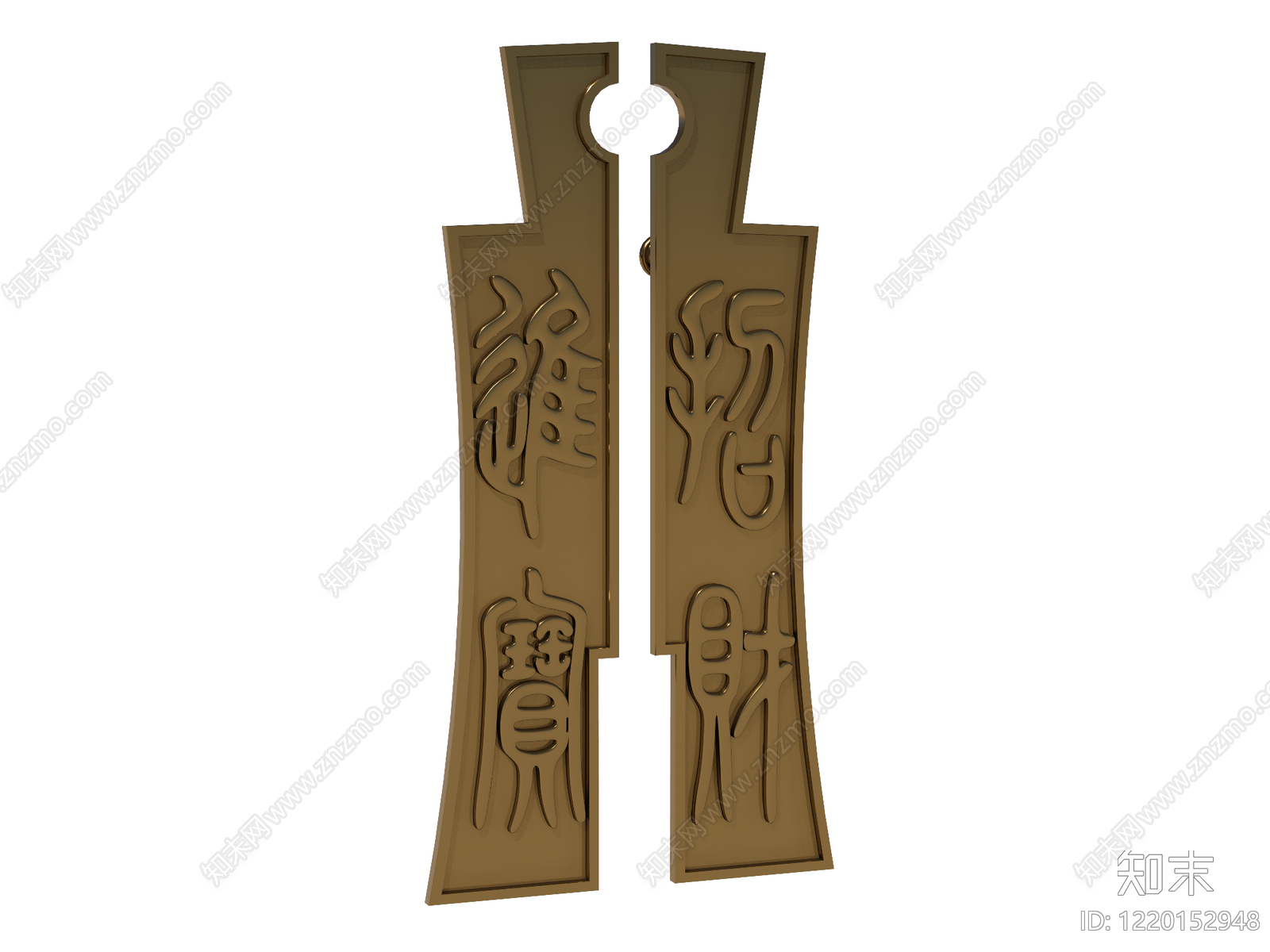 新中式拉手SU模型草图