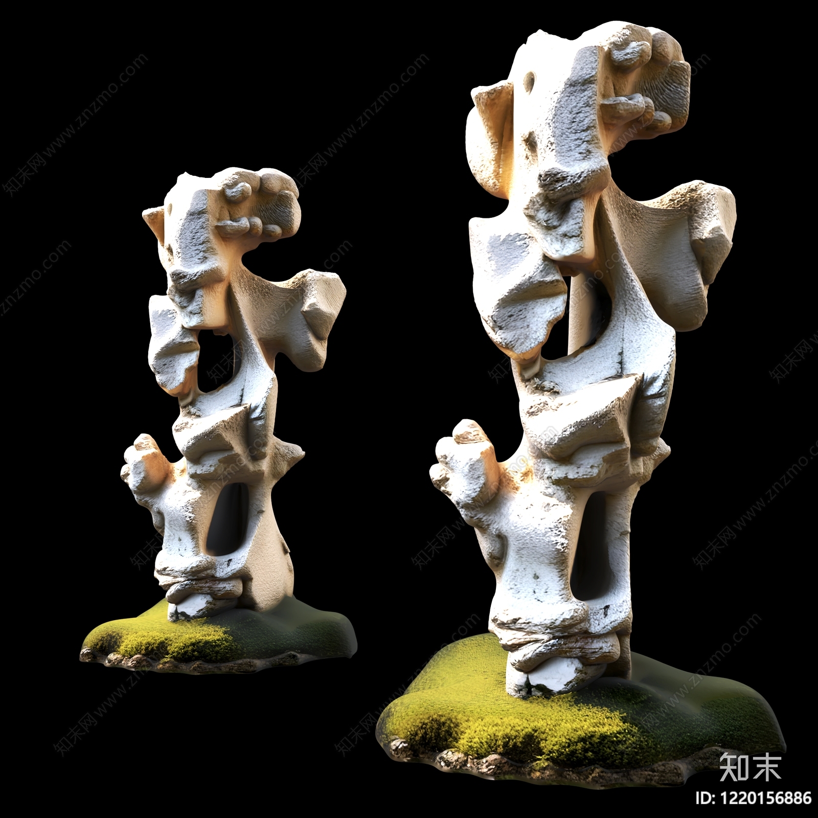 侘寂雕塑摆件3D模型下载【ID:1220156886】