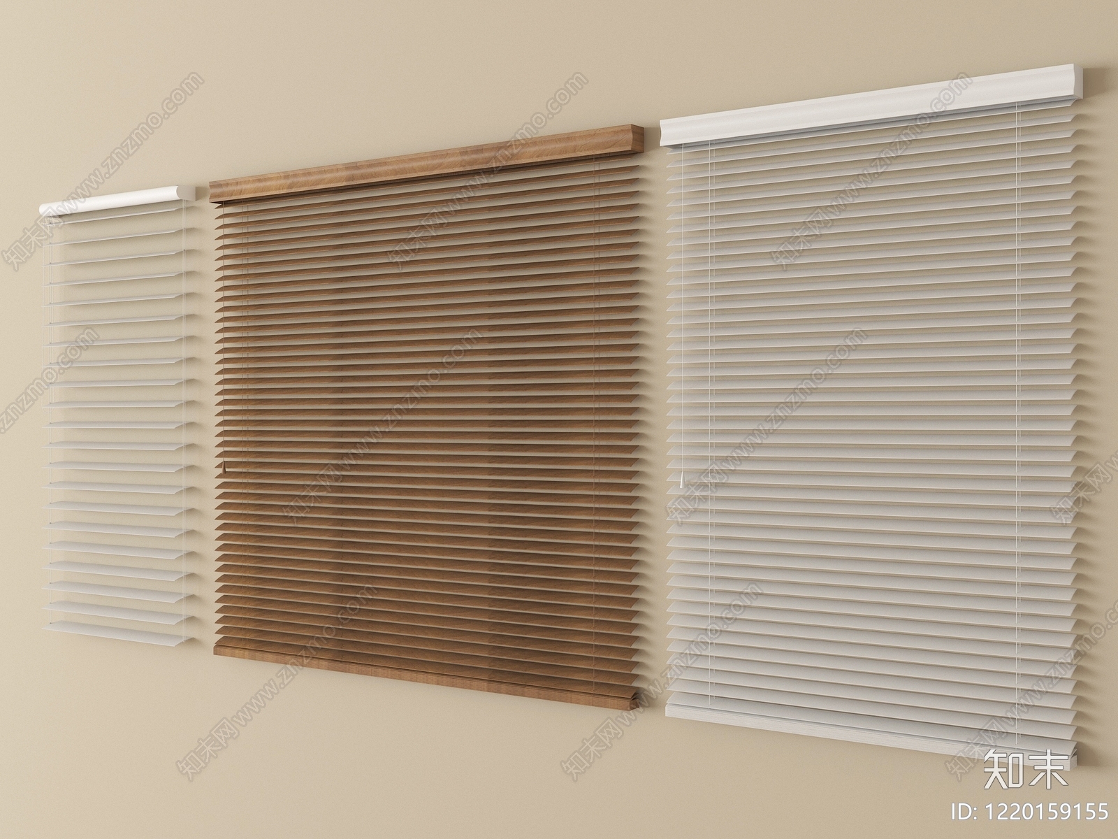 现代简约百叶帘3D模型下载【ID:1220159155】