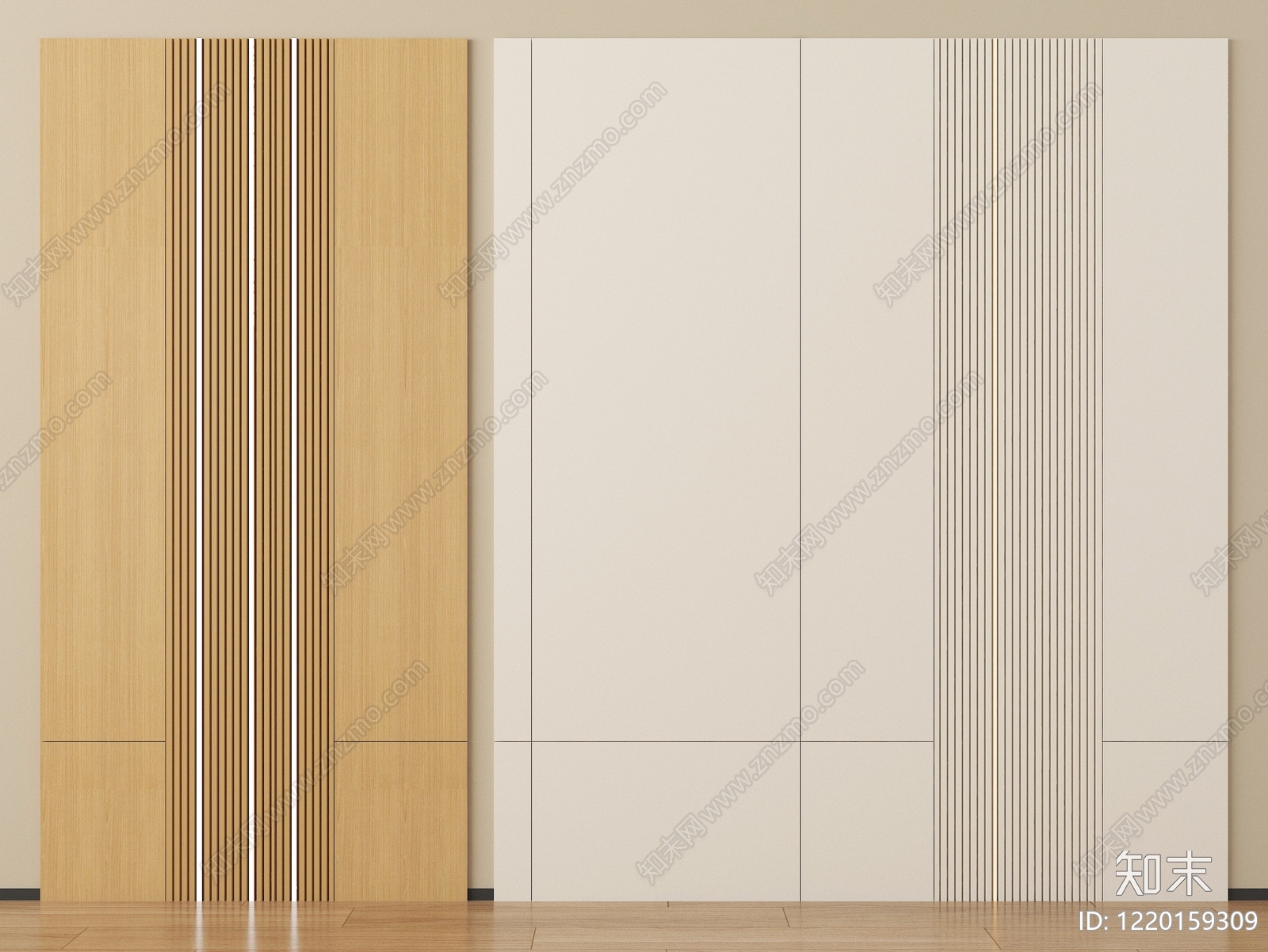 现代简约背景墙SU模型下载【ID:1220159309】