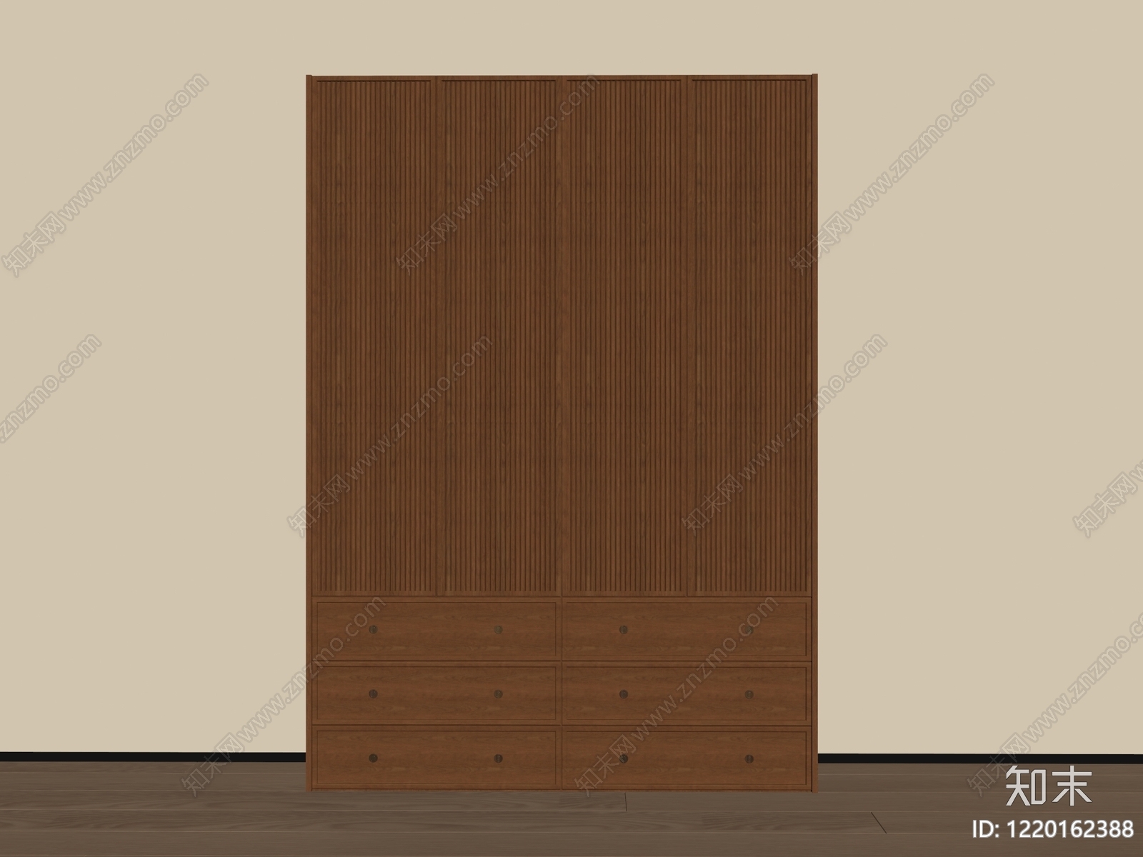 中古风衣柜SU模型下载【ID:1220162388】