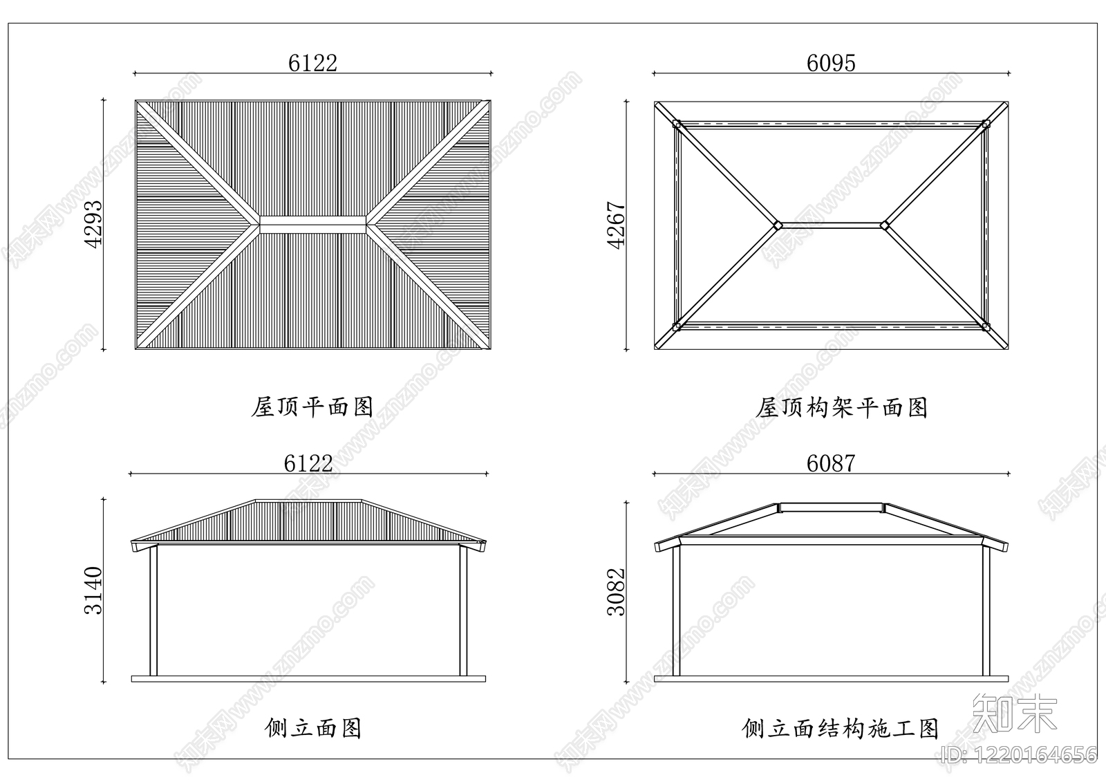 亭子图库cad施工图下载【ID:1220164656】