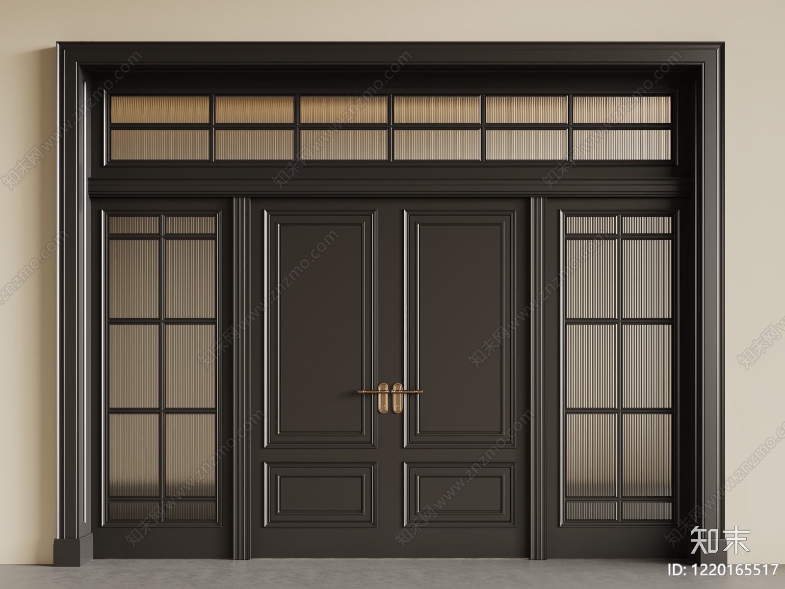 新中式双开门3D模型下载【ID:1220165517】