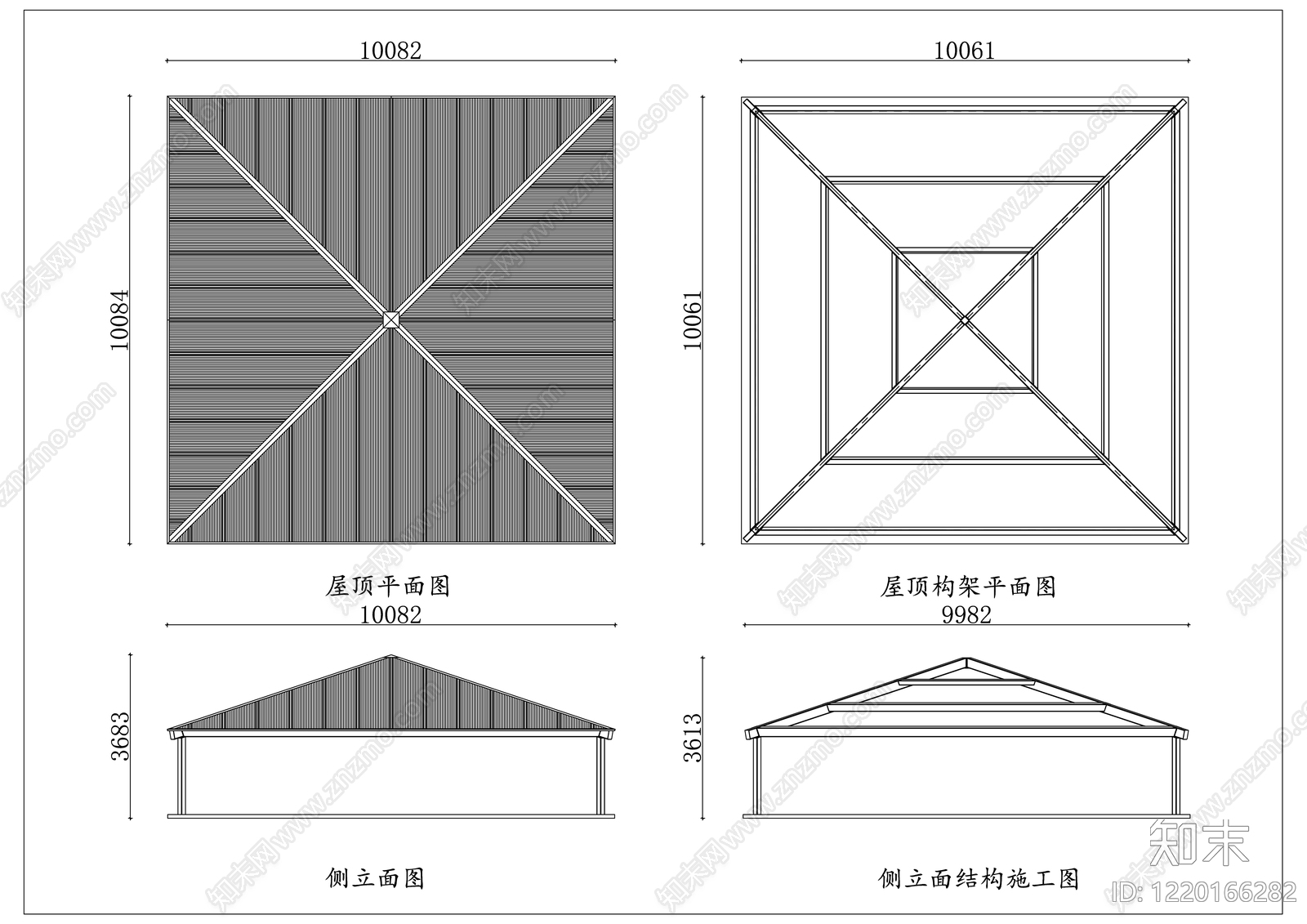亭子图库cad施工图下载【ID:1220166282】