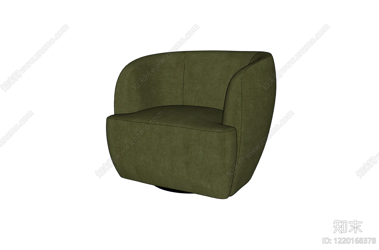 现代简约单人沙发SU模型下载【ID:1220168378】