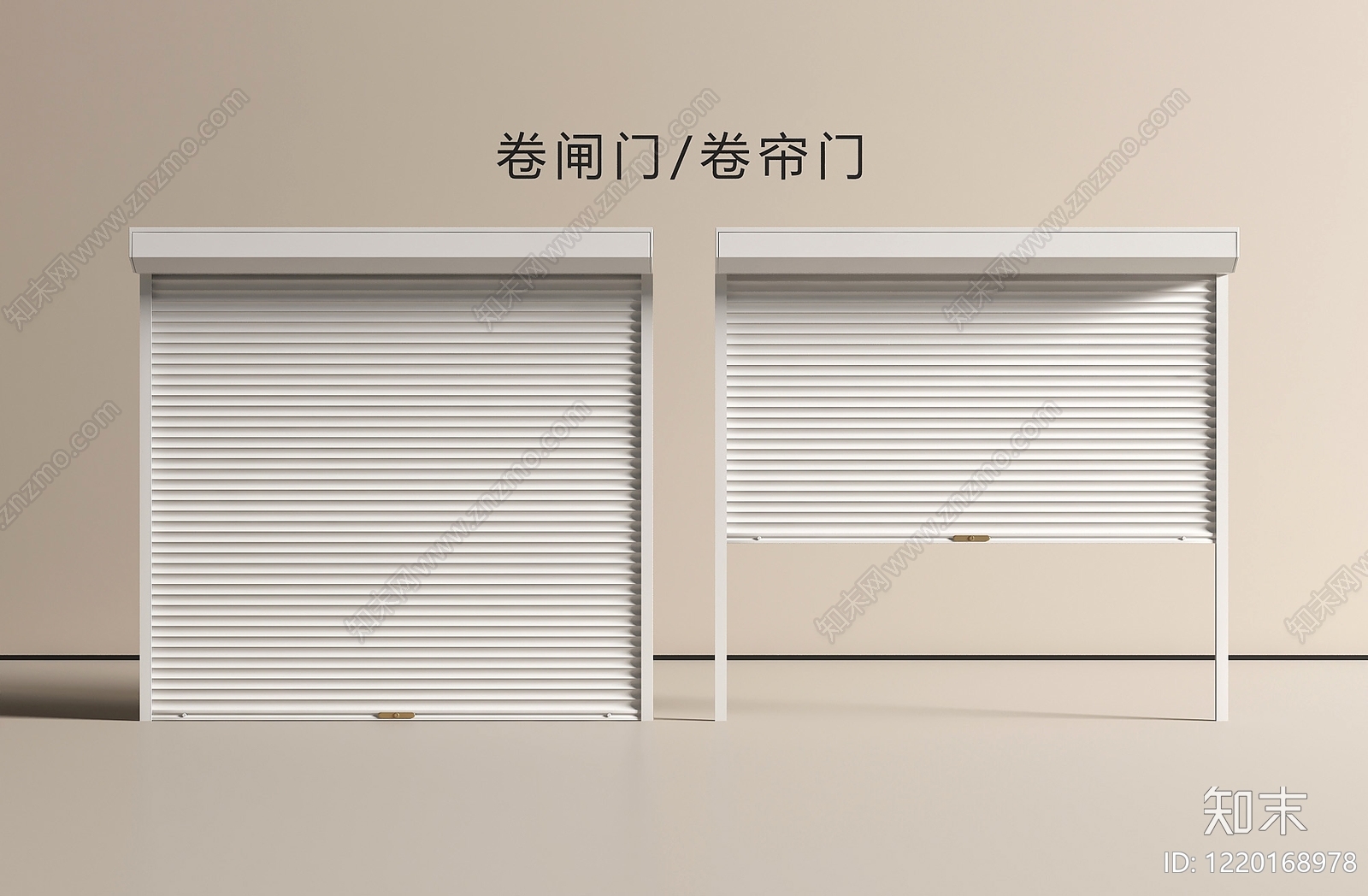 极简主义卷帘门SU模型草图