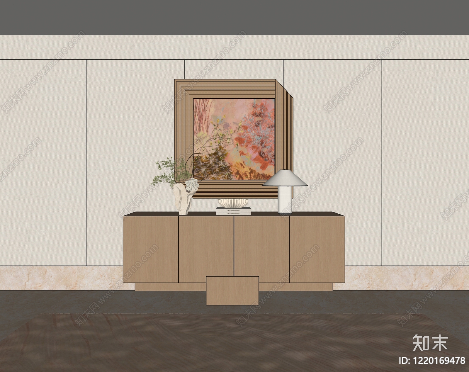 侘寂家居客厅SU模型下载【ID:1220169478】