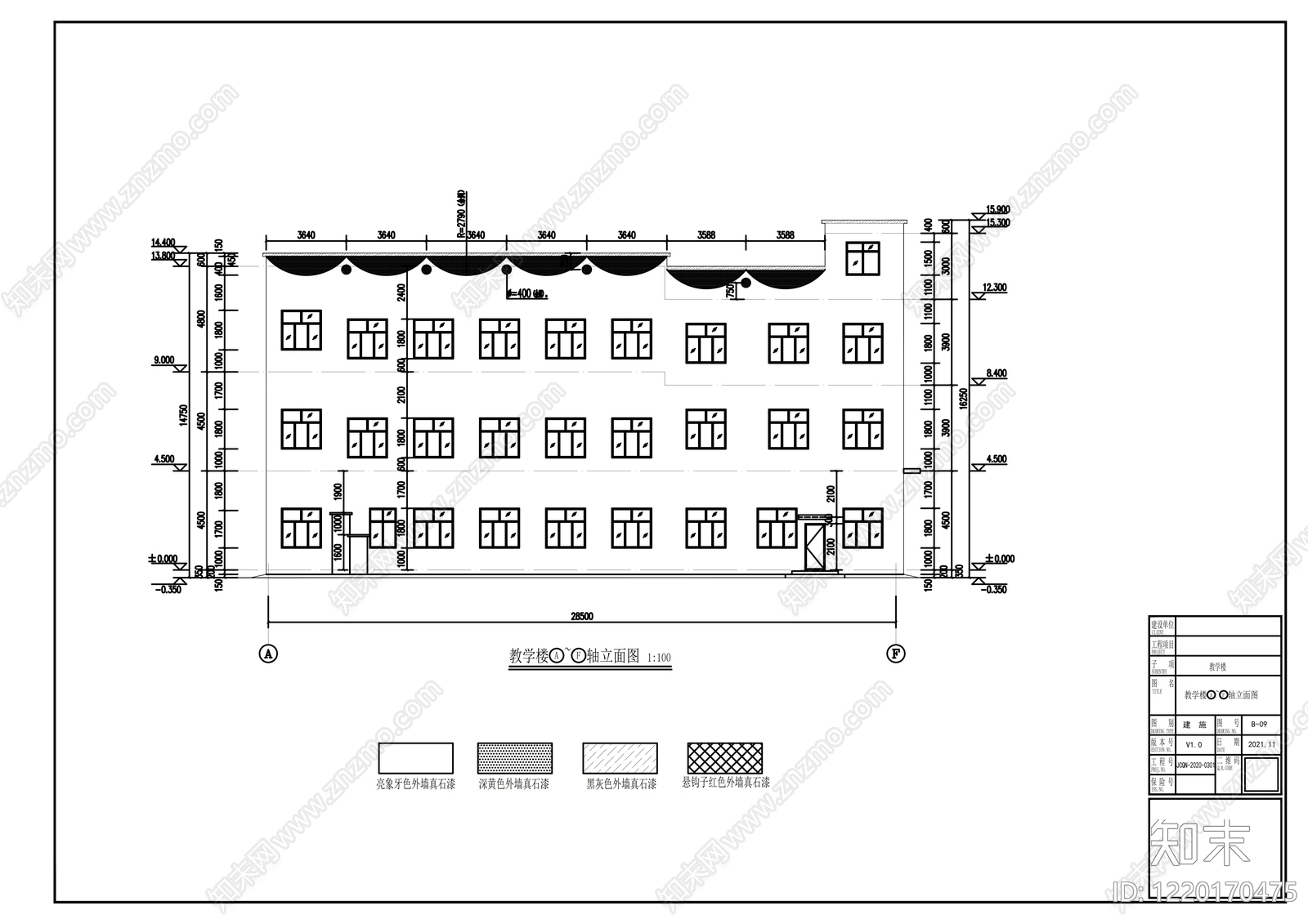 幼儿园建筑cad施工图下载【ID:1220170475】