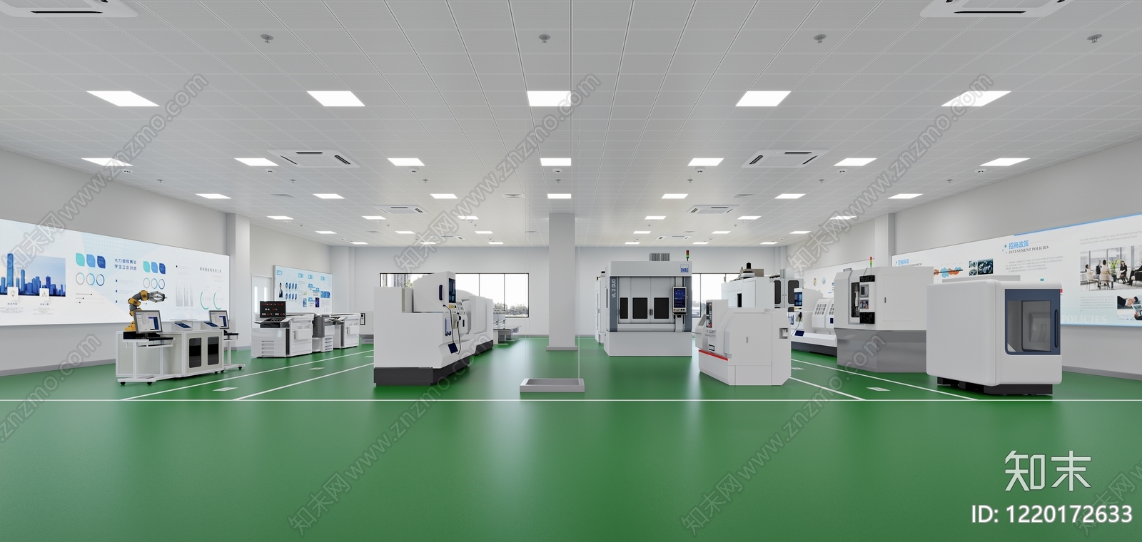 极简主义实验室3D模型渲染效果图