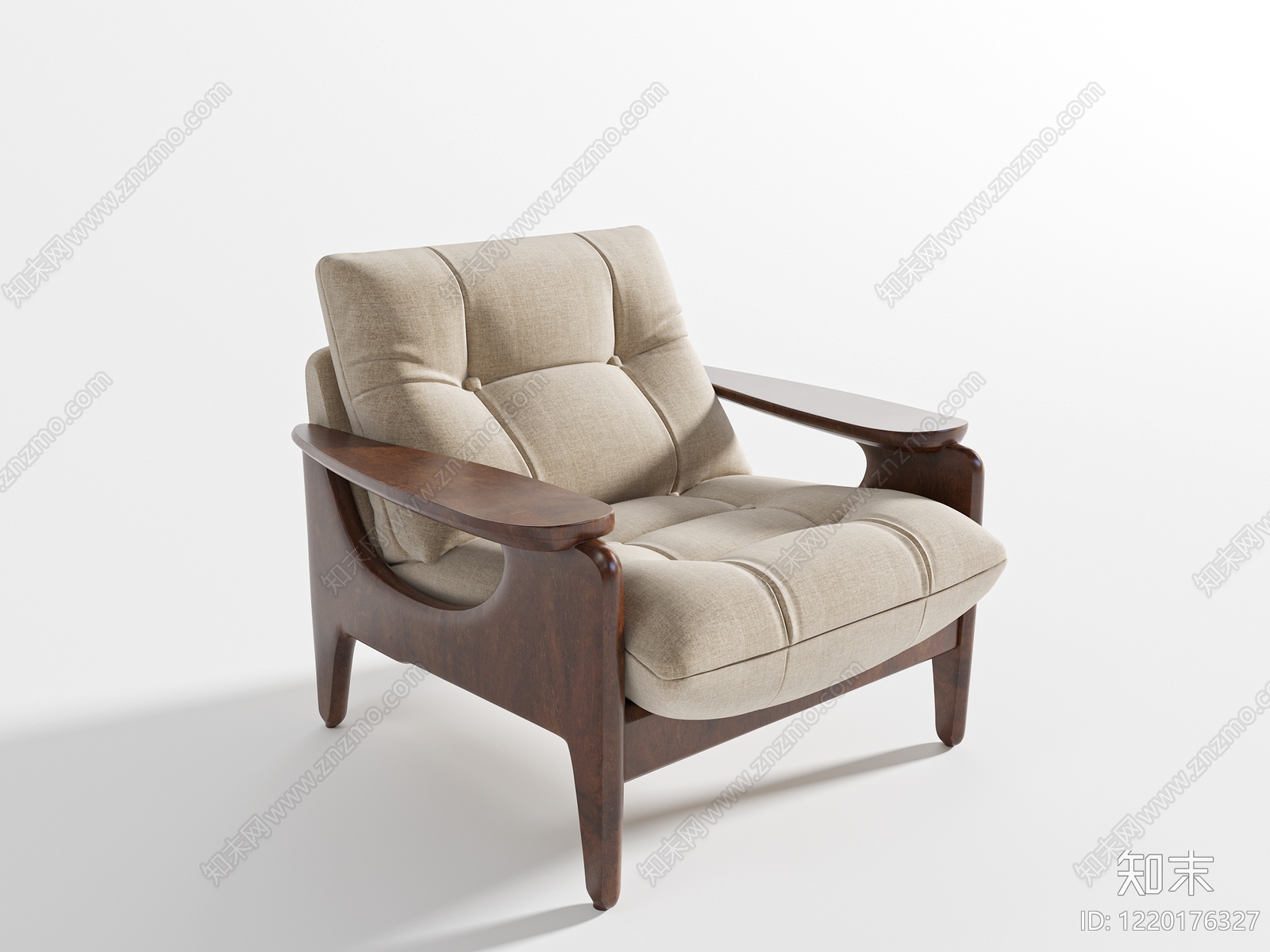 中古风休闲椅3D模型下载【ID:1220176327】