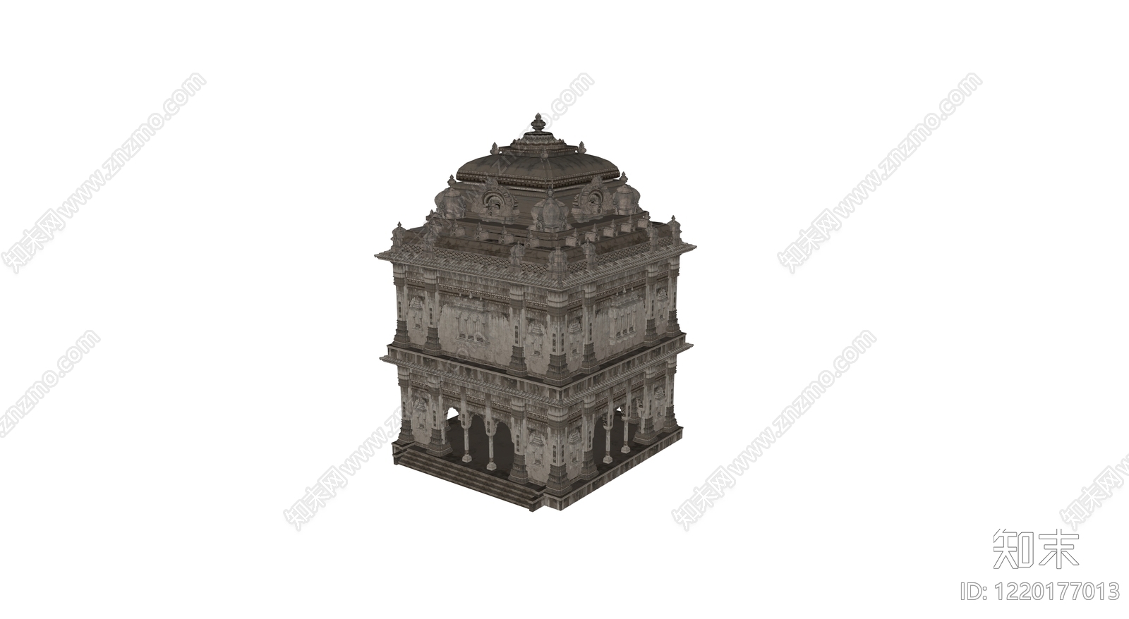 印度传统建筑风格古建筑SU模型下载【ID:1220177013】