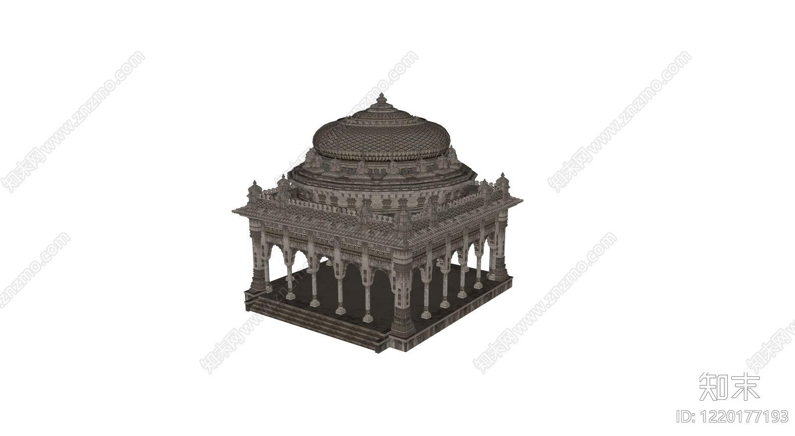 印度传统建筑风格古建筑SU模型下载【ID:1220177193】