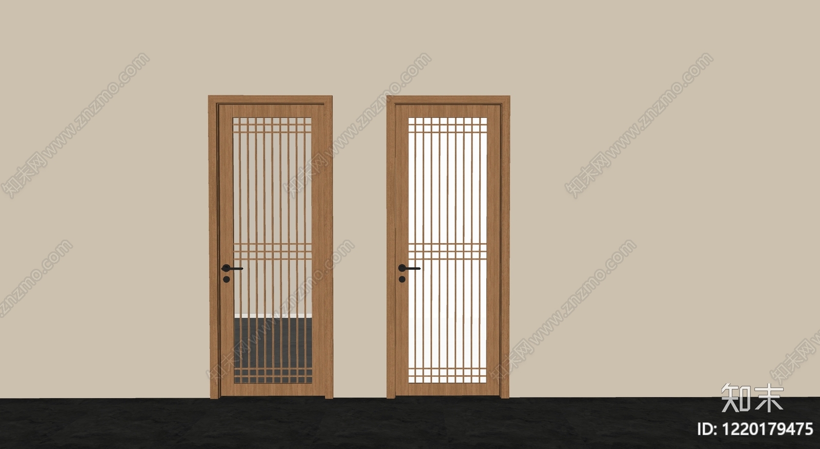 日式单开门SU模型下载【ID:1220179475】