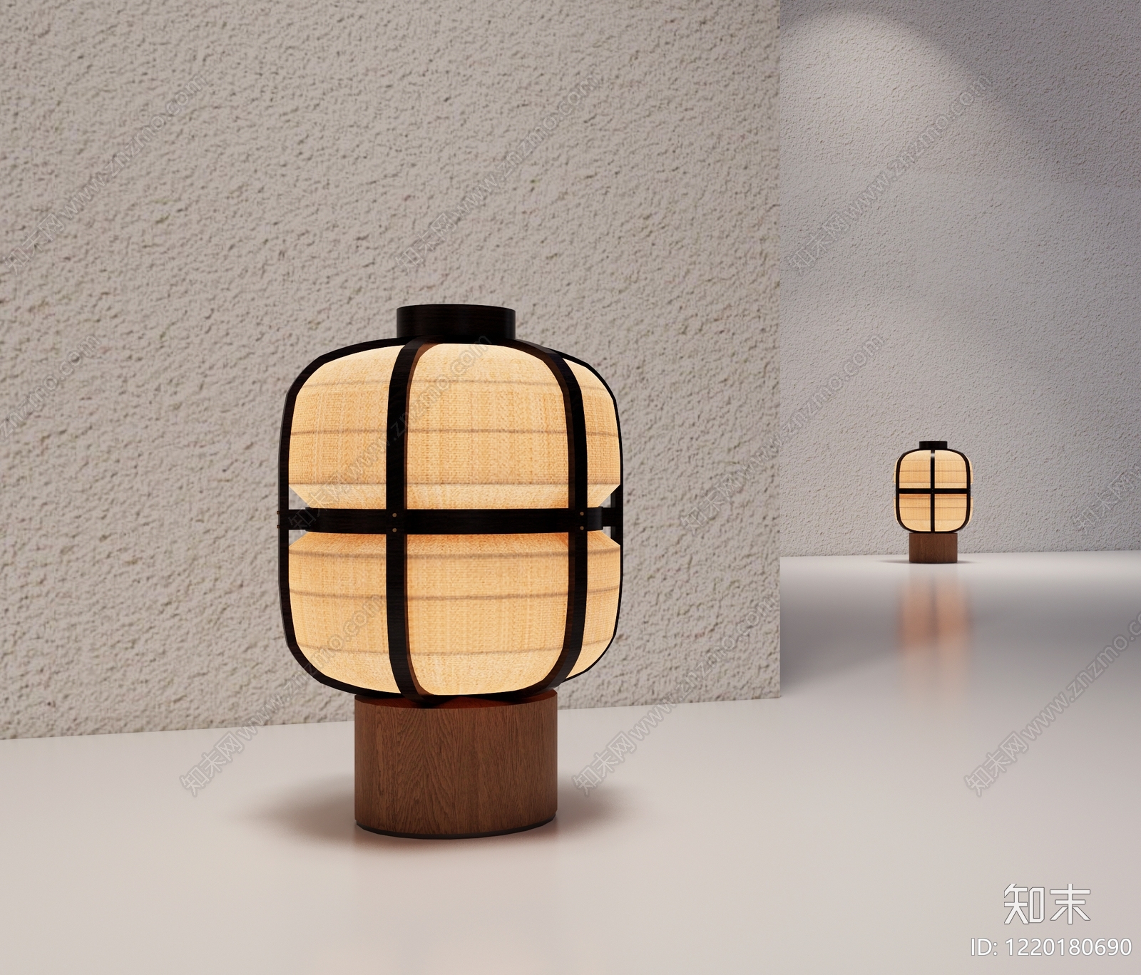 日式台灯3D模型下载【ID:1220180690】