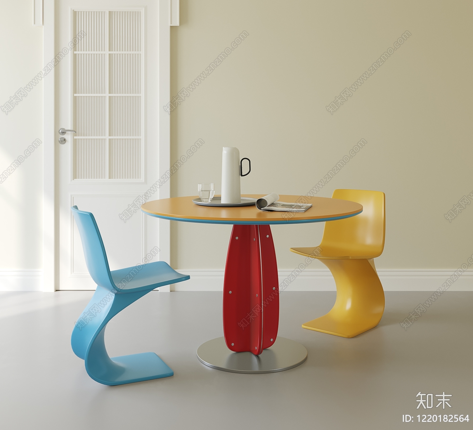 现代主义餐桌椅3D模型下载【ID:1220182564】