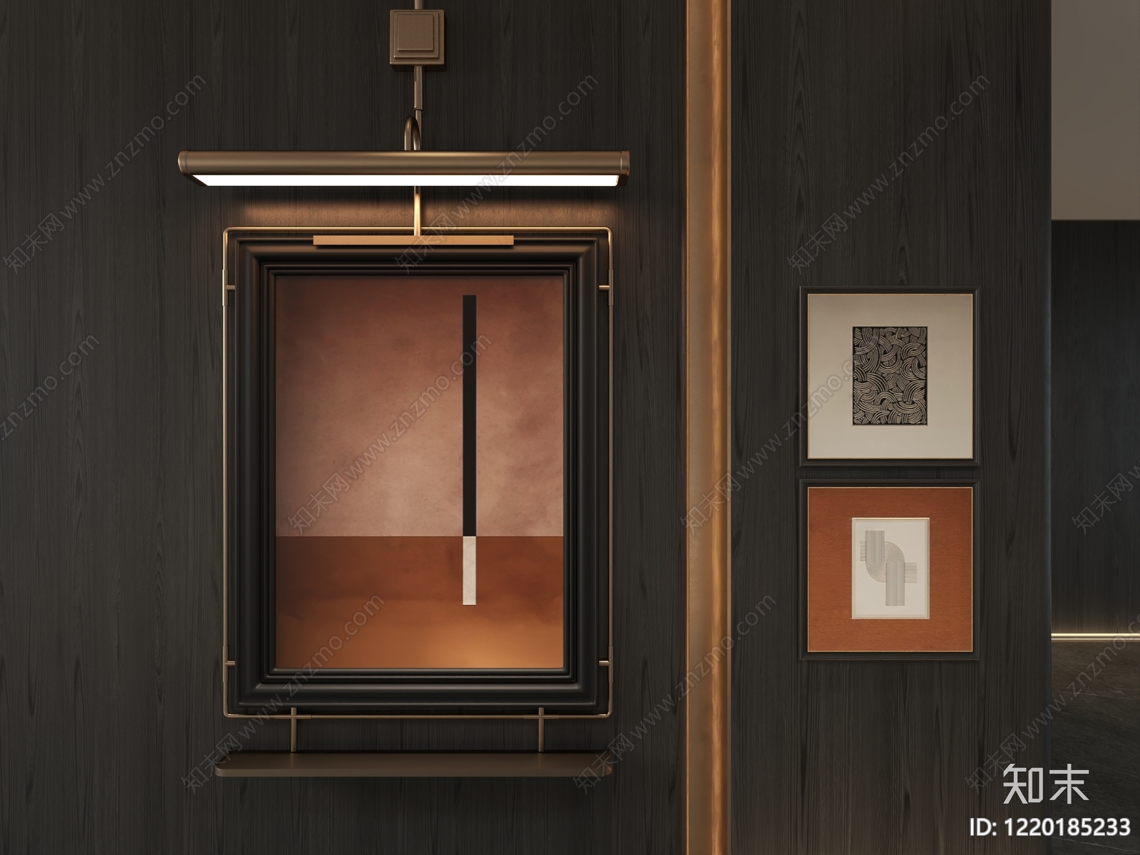 意式极简挂画3D模型下载【ID:1220185233】