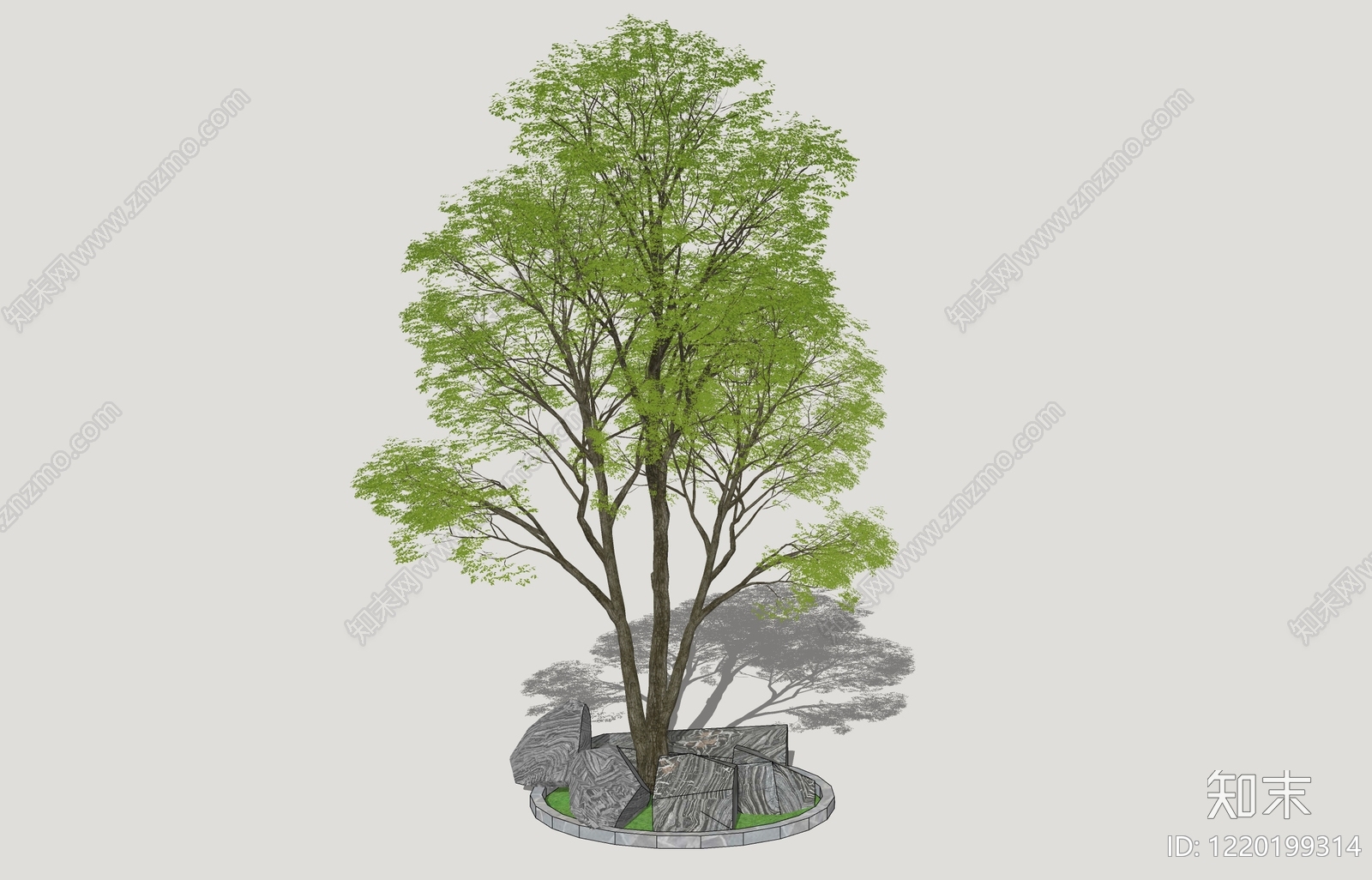 新中式景观灌木SU模型下载【ID:1220199314】