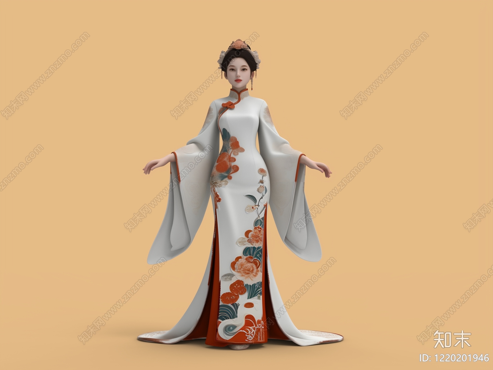 新中式虚拟人物SU模型下载【ID:1220201946】
