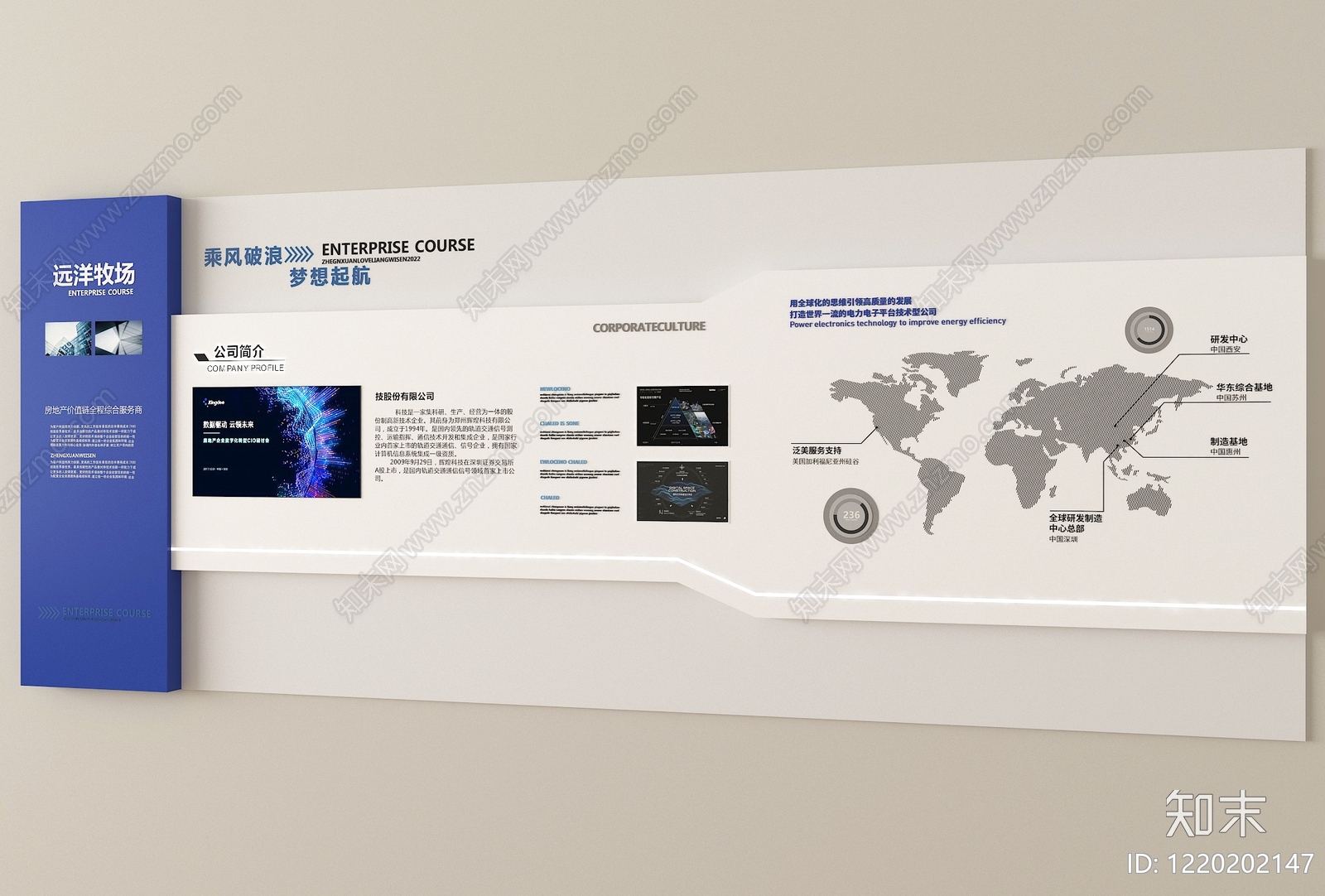 现代简约文化墙SU模型下载【ID:1220202147】