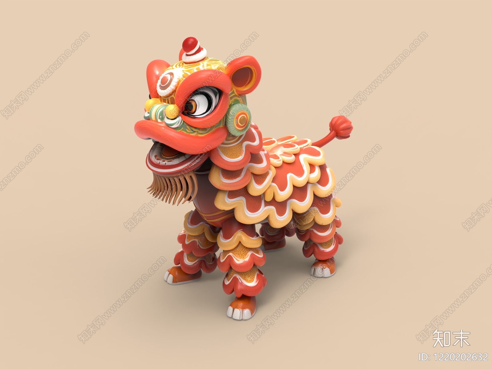 新中式雕塑摆件SU模型下载【ID:1220202632】
