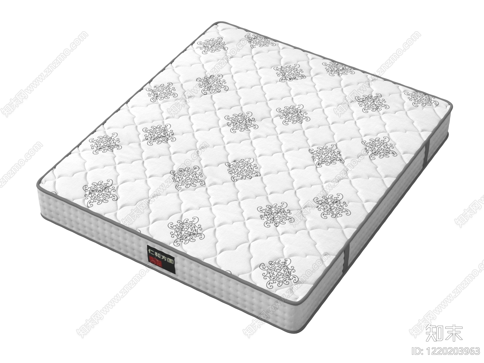 现代简约床垫3D模型渲染效果图