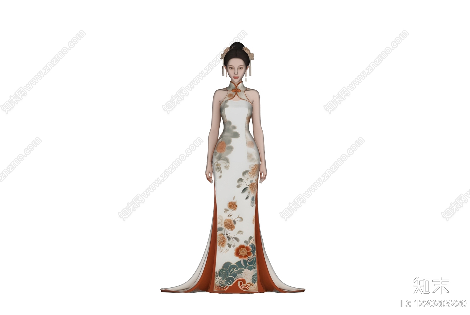 新中式虚拟人物SU模型下载【ID:1220205220】